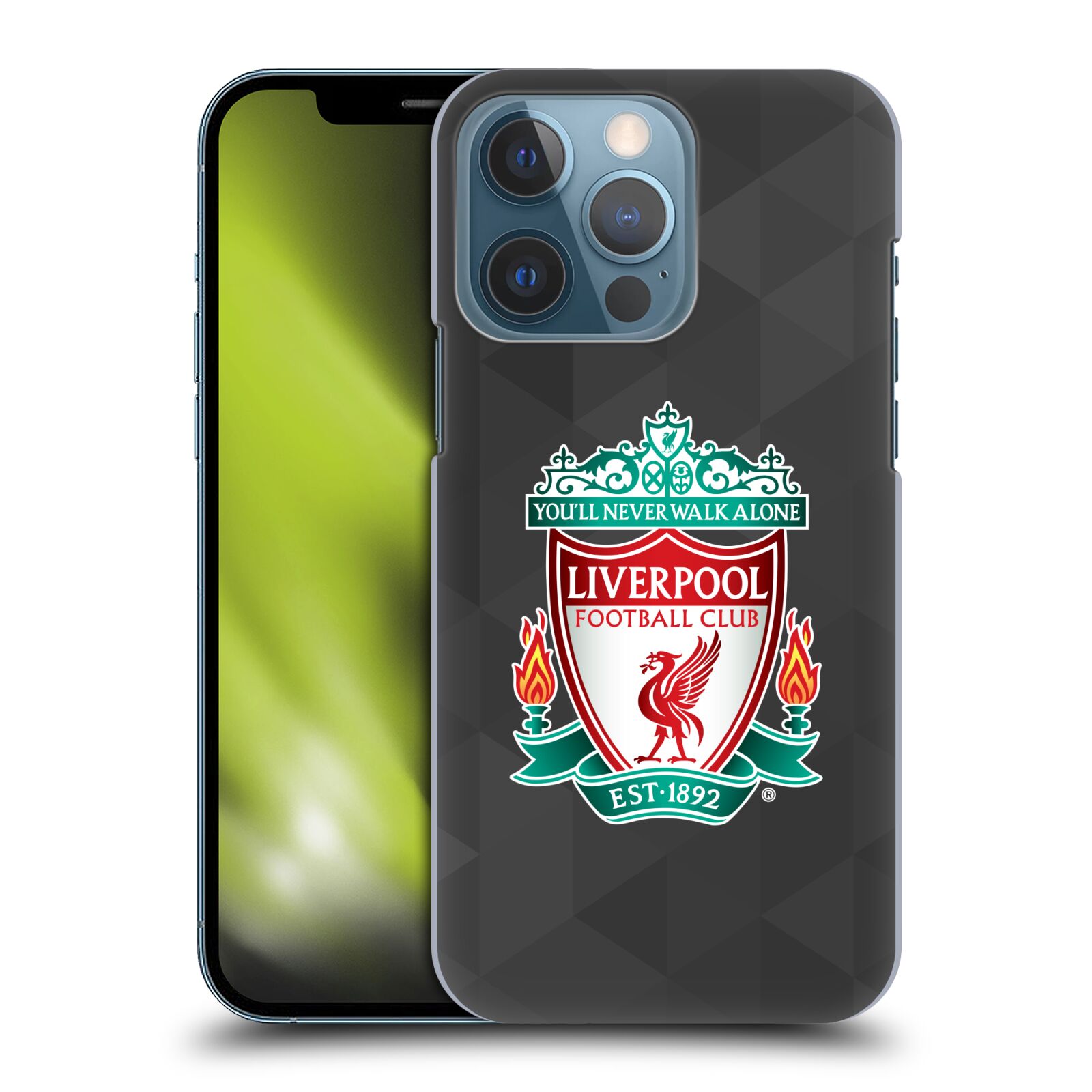 Plastové pouzdro na mobil Apple iPhone 13 Pro - Head Case - ZNAK LIVERPOOL FC OFFICIAL GEOMETRIC BLACK