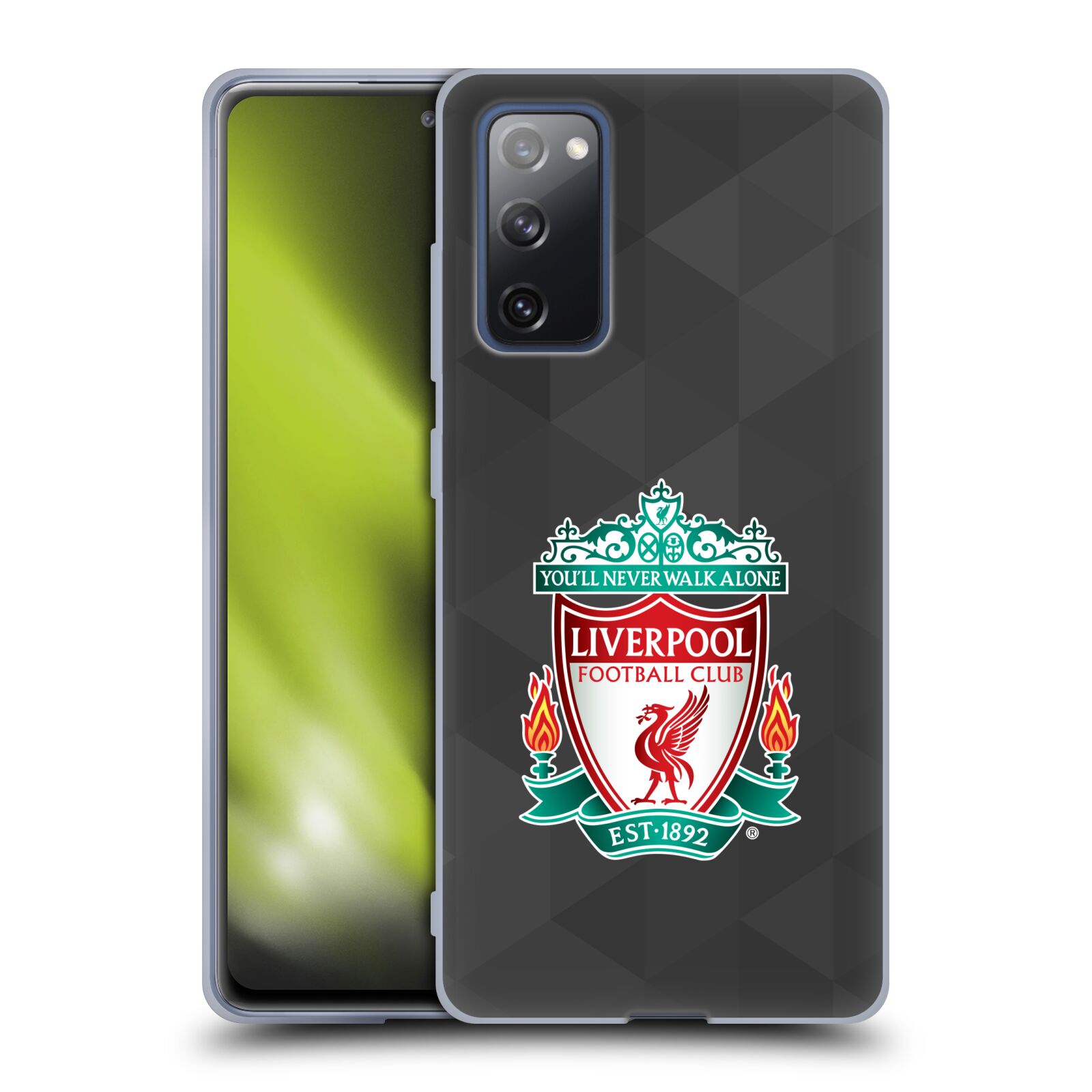 Silikonové pouzdro na mobil Samsung Galaxy S20 FE - Head Case - ZNAK LIVERPOOL FC OFFICIAL GEOMETRIC BLACK - VÝPRODEJ