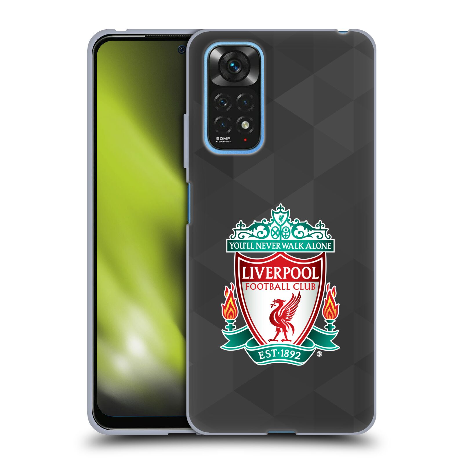 Silikonové pouzdro na mobil Xiaomi Redmi Note 11 / 11S - Head Case - ZNAK LIVERPOOL FC OFFICIAL GEOMETRIC BLACK - výprodej