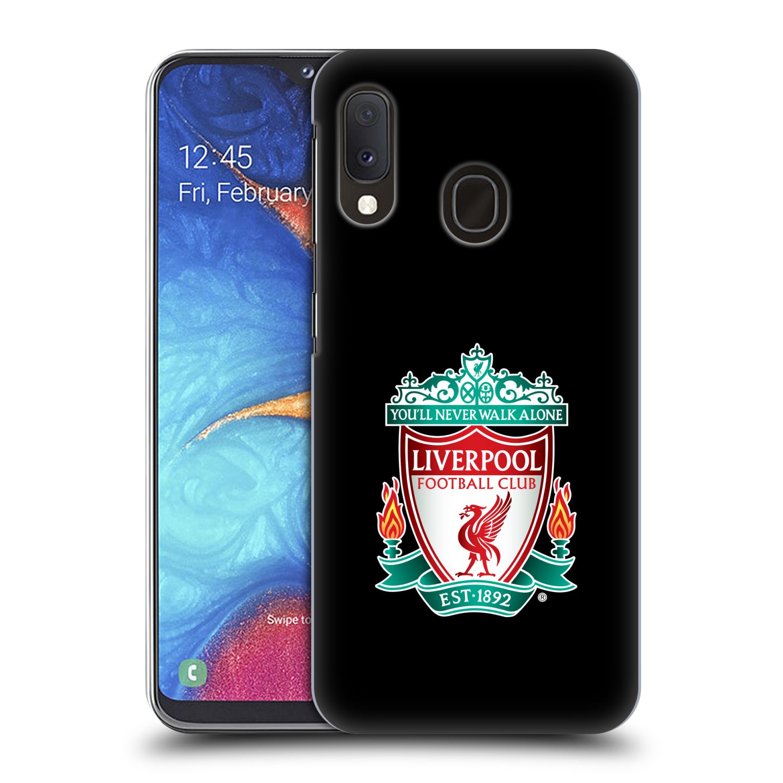 Plastové pouzdro na mobil Samsung Galaxy A20e - Head Case - ZNAK LIVERPOOL FC OFFICIAL BLACK