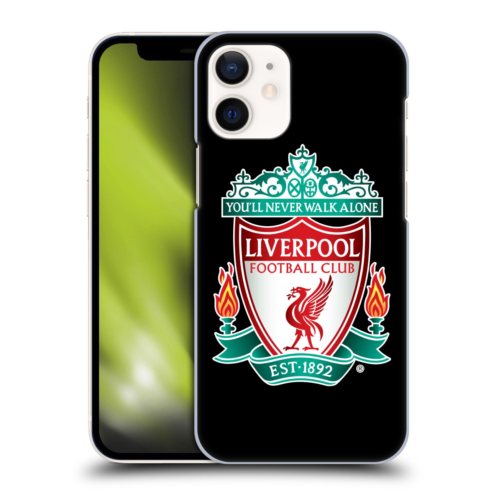 Plastové pouzdro na mobil Apple iPhone 12 Mini - Head Case - ZNAK LIVERPOOL FC OFFICIAL BLACK