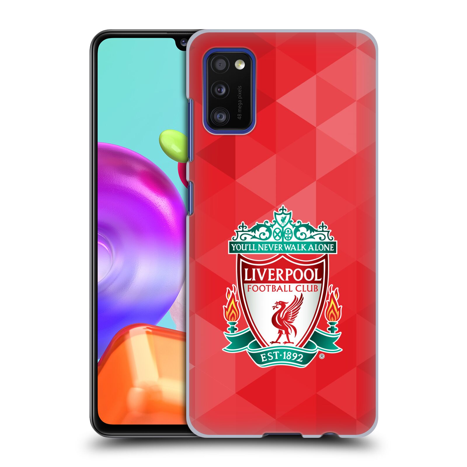 Plastové pouzdro na mobil Samsung Galaxy A41 - Head Case - ZNAK LIVERPOOL FC OFFICIAL GEOMETRIC RED