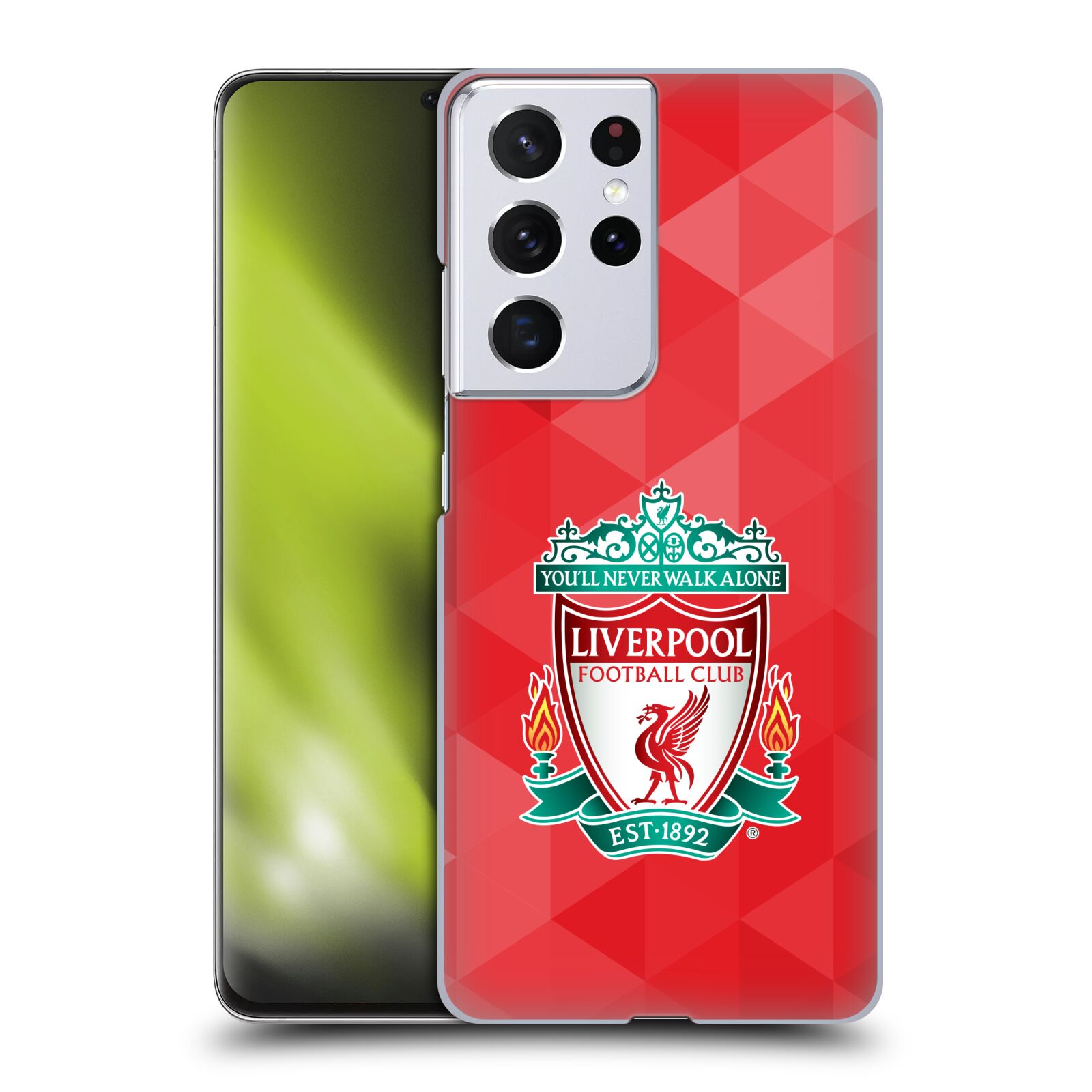 Plastové pouzdro na mobil Samsung Galaxy S21 Ultra 5G - Head Case - ZNAK LIVERPOOL FC OFFICIAL GEOMETRIC RED