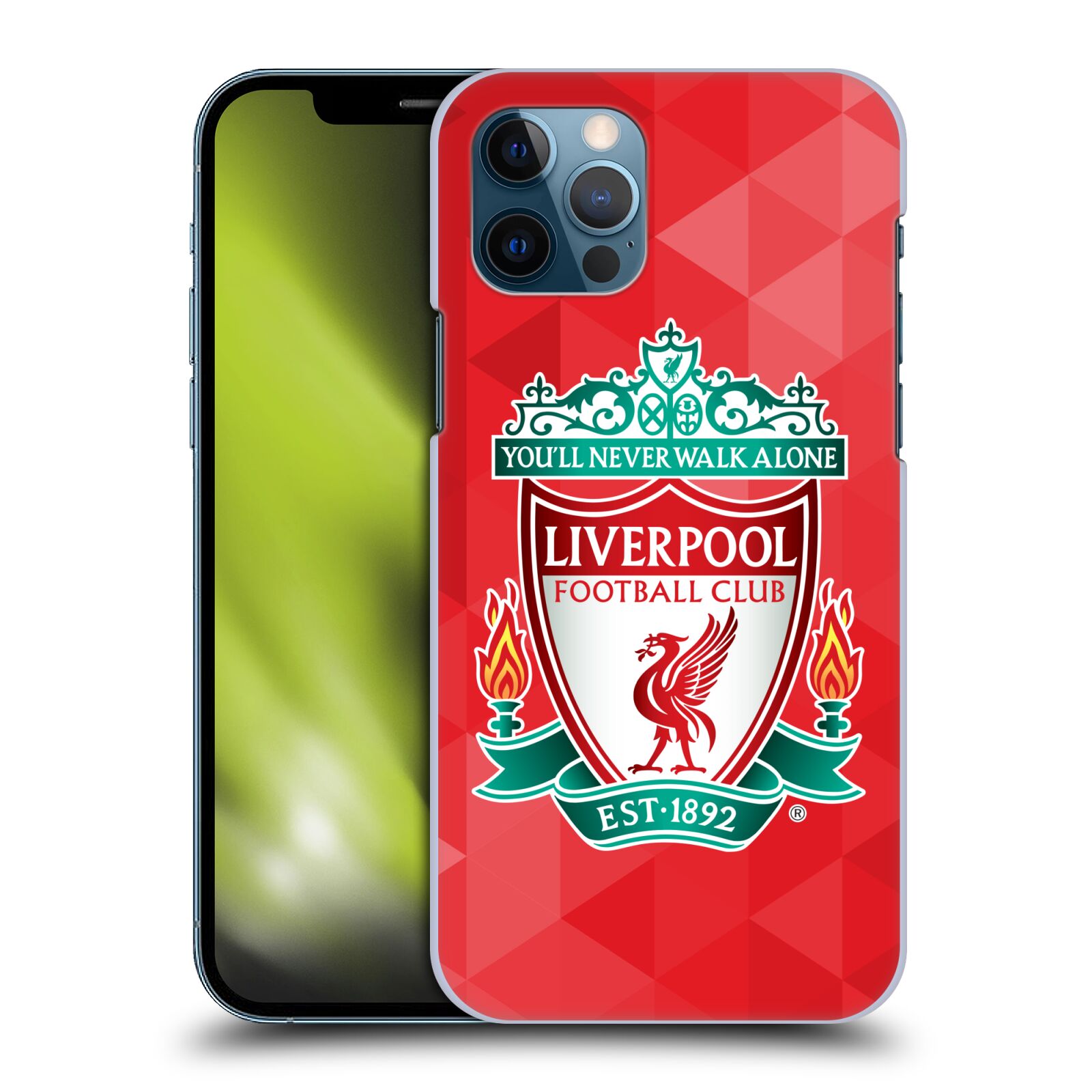 Plastové pouzdro na mobil Apple iPhone 12 / 12 Pro - Head Case - ZNAK LIVERPOOL FC OFFICIAL GEOMETRIC RED
