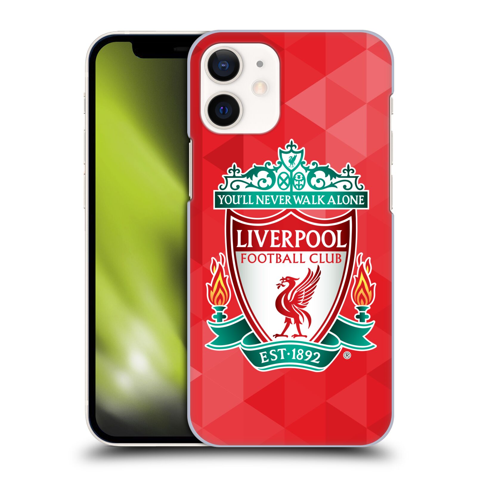 Plastové pouzdro na mobil Apple iPhone 12 Mini - Head Case - ZNAK LIVERPOOL FC OFFICIAL GEOMETRIC RED