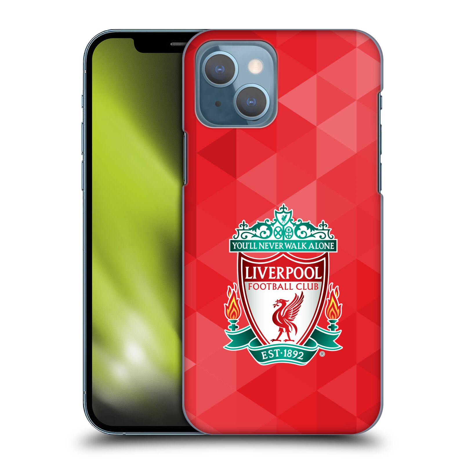 Plastové pouzdro na mobil Apple iPhone 13 - Head Case - ZNAK LIVERPOOL FC OFFICIAL GEOMETRIC RED