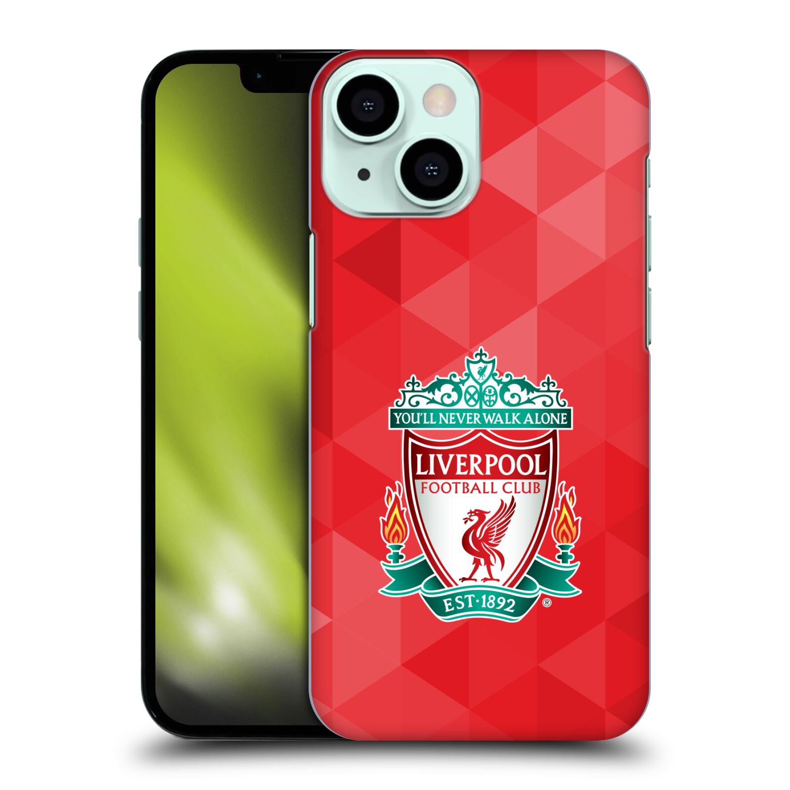 Plastové pouzdro na mobil Apple iPhone 13 Mini - Head Case - ZNAK LIVERPOOL FC OFFICIAL GEOMETRIC RED