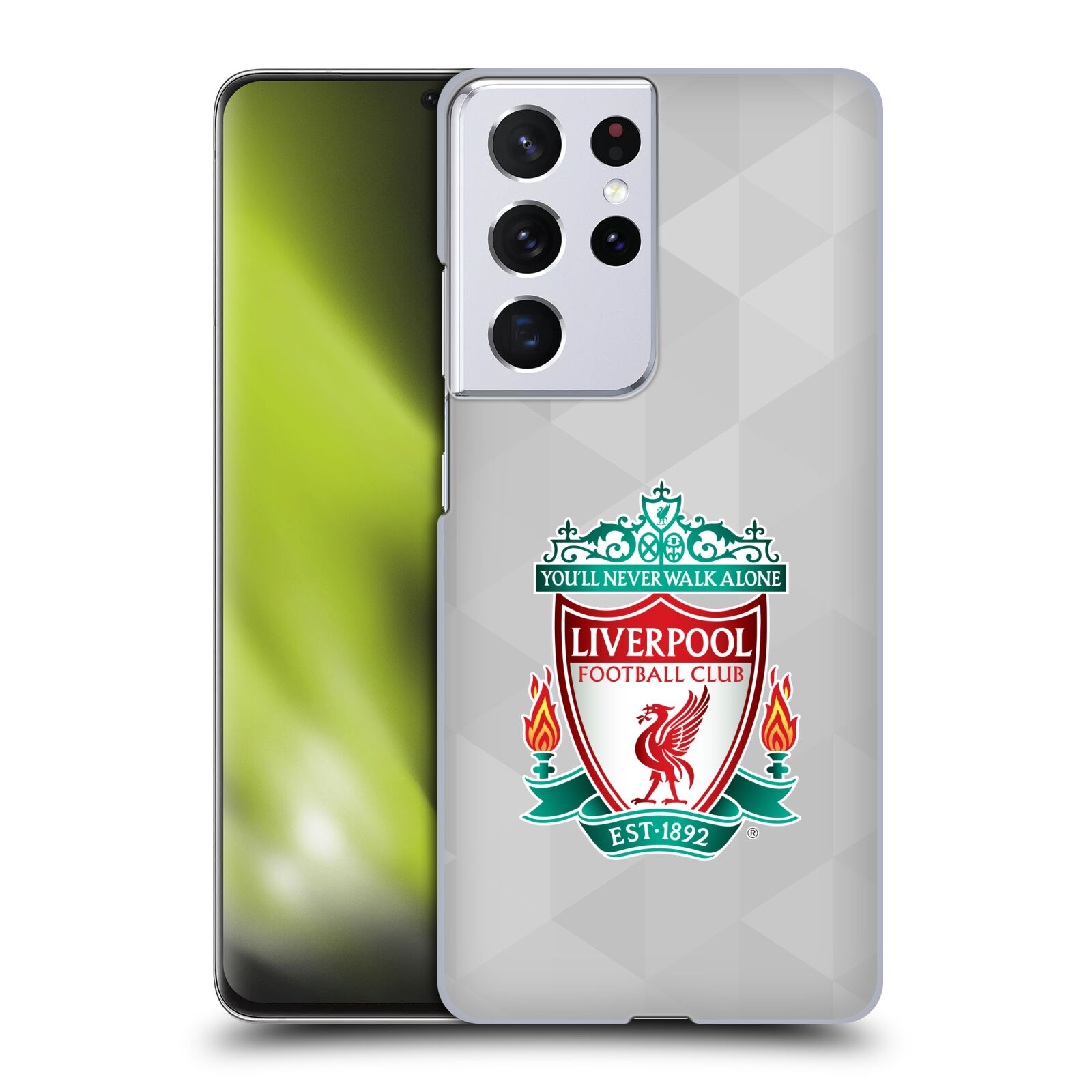 Plastové pouzdro na mobil Samsung Galaxy S21 Ultra 5G - Head Case - ZNAK LIVERPOOL FC OFFICIAL GEOMETRIC WHITE