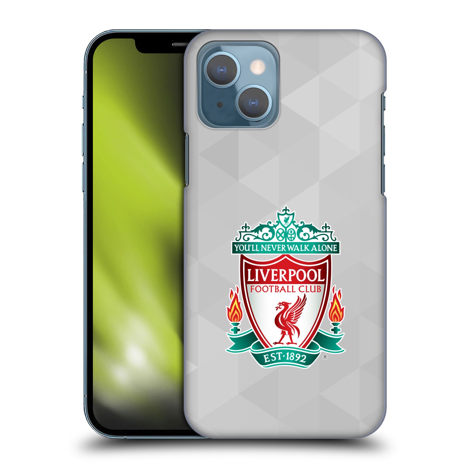 Plastové pouzdro na mobil Apple iPhone 13 - Head Case - ZNAK LIVERPOOL FC OFFICIAL GEOMETRIC WHITE
