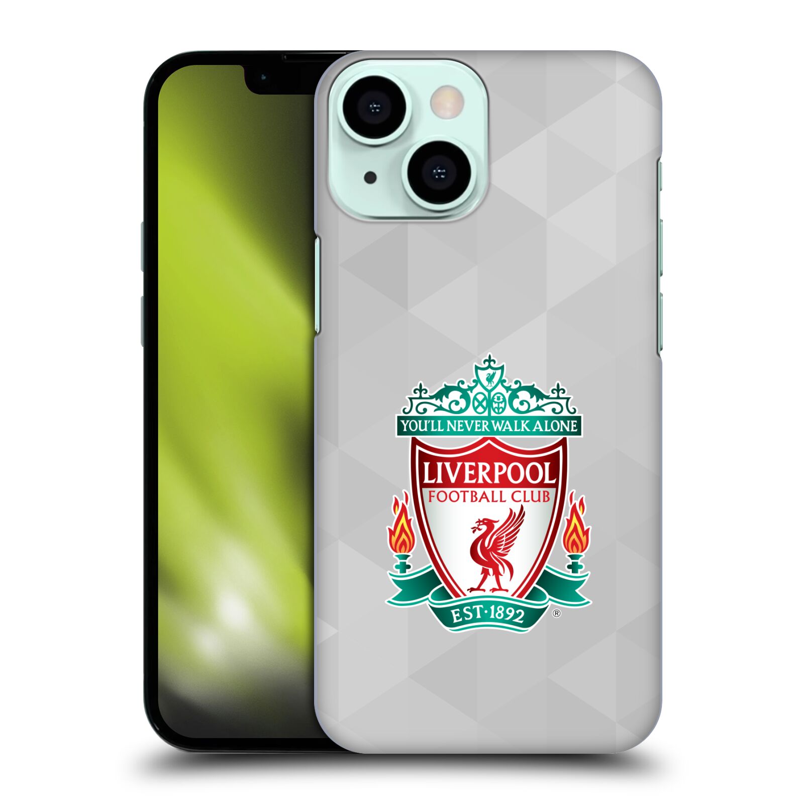 Plastové pouzdro na mobil Apple iPhone 13 Mini - Head Case - ZNAK LIVERPOOL FC OFFICIAL GEOMETRIC WHITE