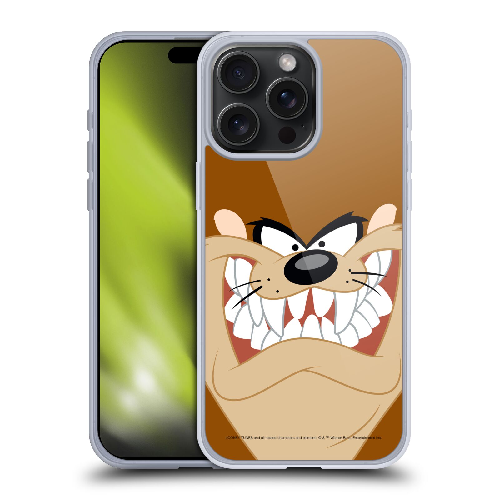 Silikonové lesklé pouzdro na mobil Apple iPhone 15 Pro Max - Looney Tunes - Tasmanian Devil - Tasmánský Čert (Silikonový lesklý kryt, obal, pouzdro na mobilní telefon Apple iPhone 15 Pro Max s licencovaným motivem Looney Tunes - Tasmanian Devil - Tasmánsk