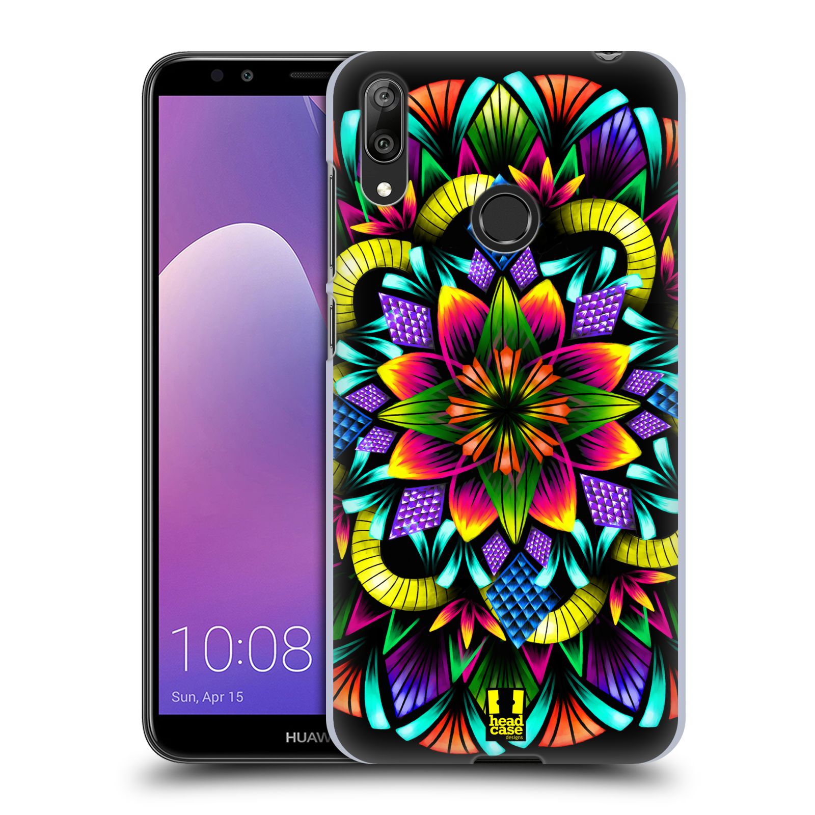 Plastové pouzdro na mobil Huawei Y7 (2019) - Head Case - Květina mandala (Plastový kryt, pouzdro, obal na mobilní telefon Huawei Y7 2019 s motivem Květina mandala)