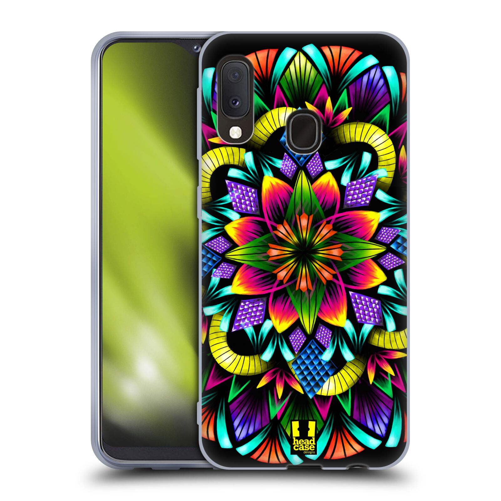 Silikonové pouzdro na mobil Samsung Galaxy A20e - Head Case - Květina mandala (Silikonový kryt, obal, pouzdro na mobilní telefon Samsung Galaxy A20e A202F Dual SIM s motivem Květina mandala)
