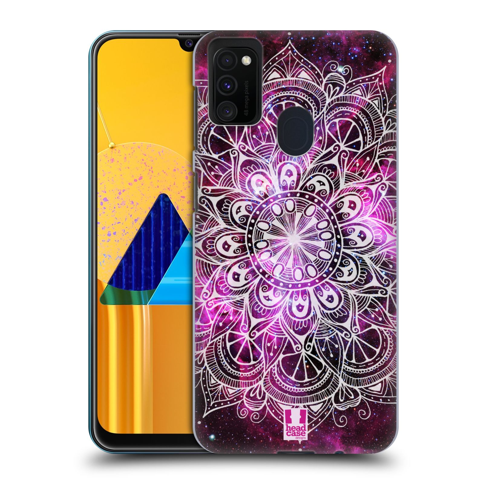 Plastové pouzdro na mobil Samsung Galaxy M21 - Head Case - Mandala Doodle Nebula (Plastový kryt, pouzdro, obal na mobilní telefon Samsung Galaxy M21 M215F Dual Sim s motivem Mandala Doodle Nebula)