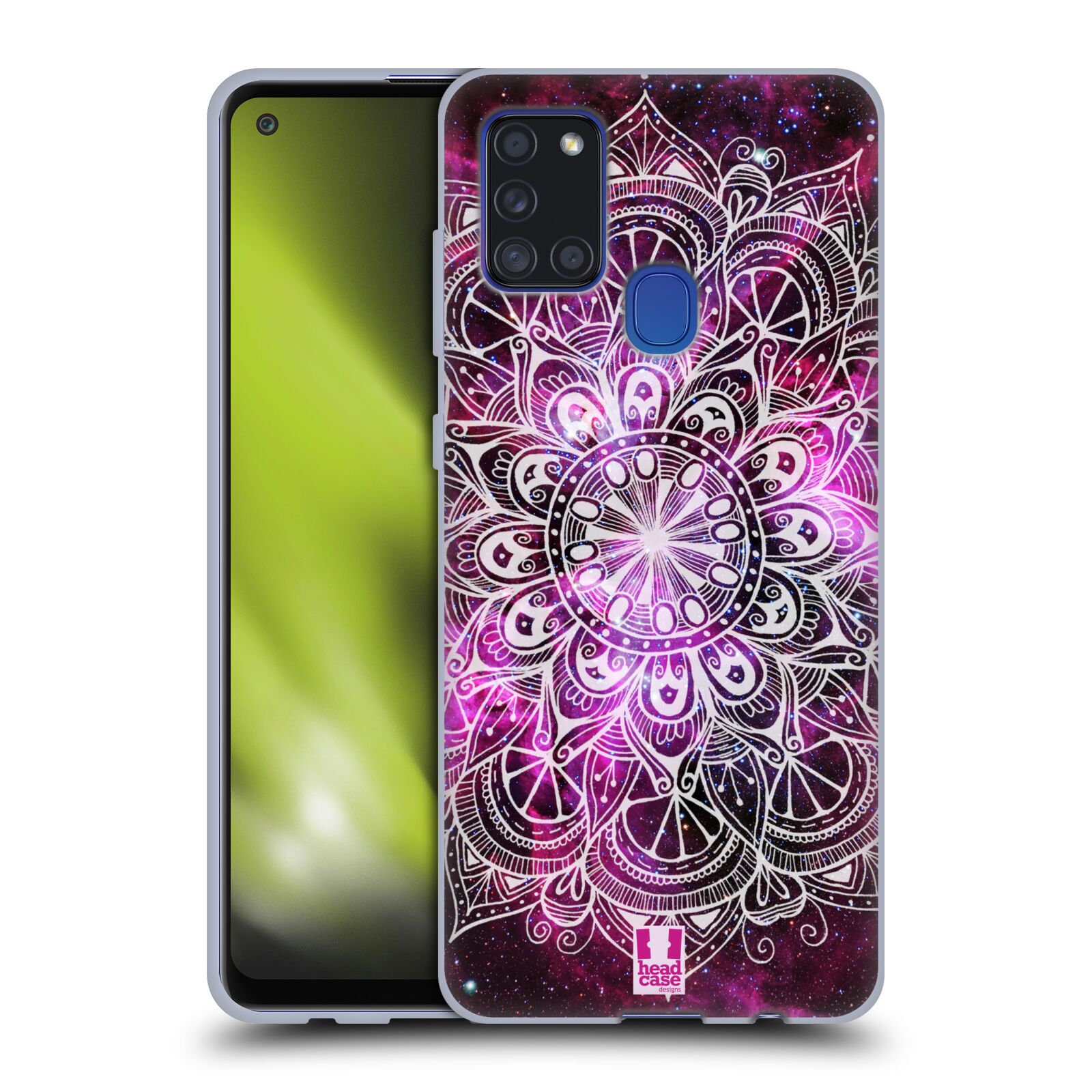 Silikonové pouzdro na mobil Samsung Galaxy A21s - Head Case - Mandala Doodle Nebula (Silikonový kryt, obal, pouzdro na mobilní telefon Samsung Galaxy A21s SM-A217F s motivem Mandala Doodle Nebula)