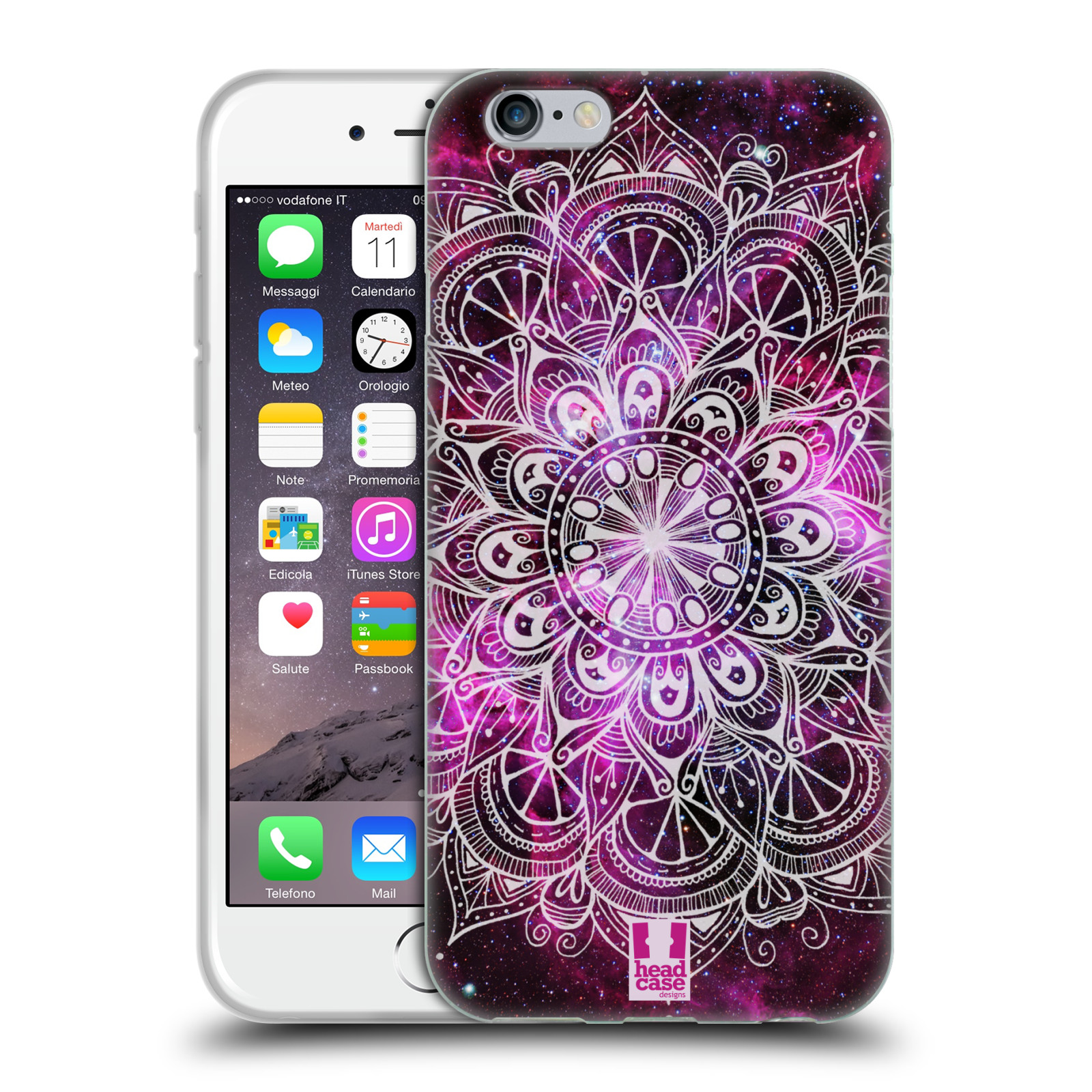 Silikonové pouzdro na mobil Apple iPhone 6 HEAD CASE Mandala Doodle Nebula (Silikonový kryt či obal na mobilní telefon Apple iPhone 6)