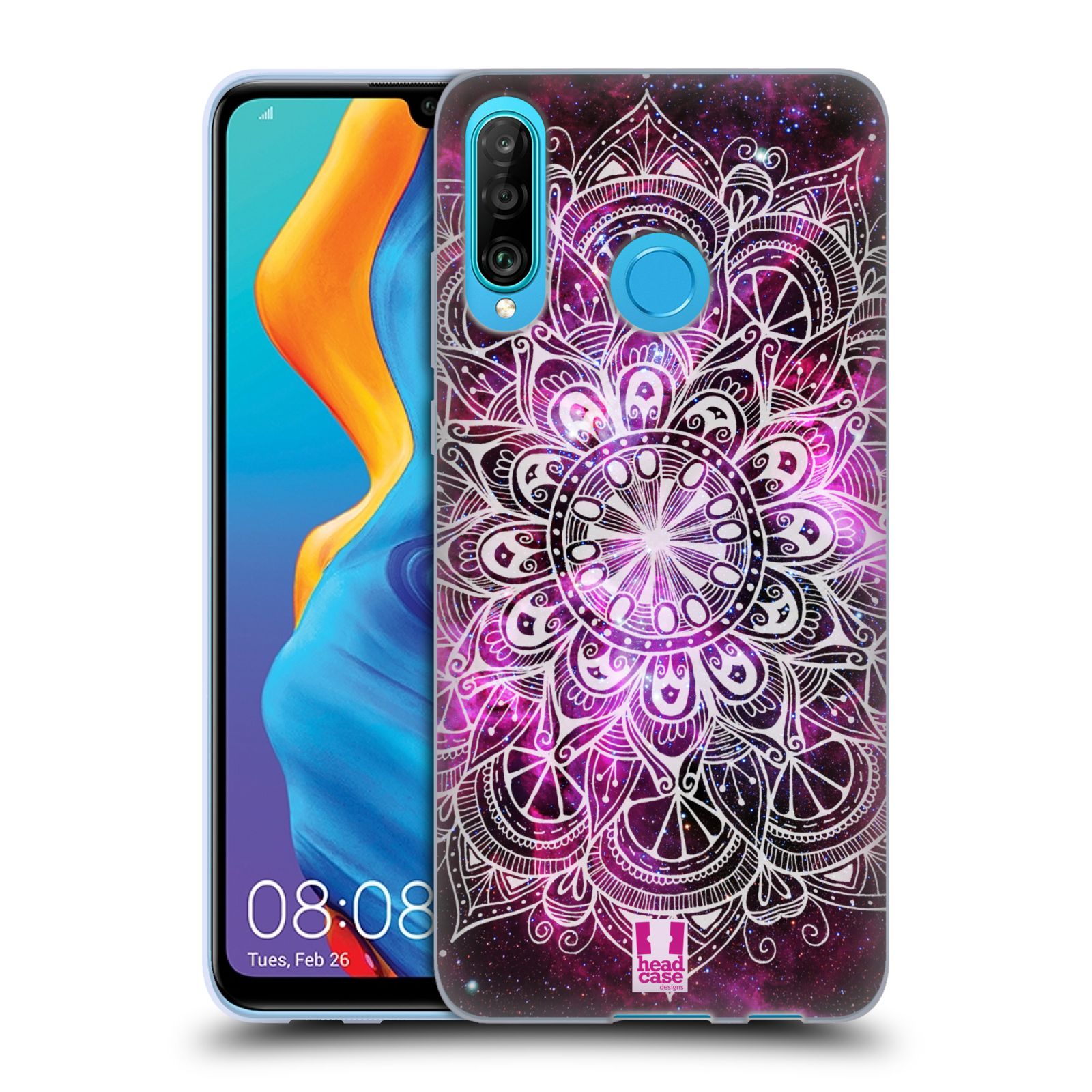 Silikonové pouzdro na mobil Huawei P30 Lite - Head Case - Mandala Doodle Nebula (Silikonový kryt, obal, pouzdro na mobilní telefon Huawei P30 Lite Dual Sim (MAR-L01A, MAR-L21A, MAR-LX1A) s motivem Mandala Doodle Nebula)