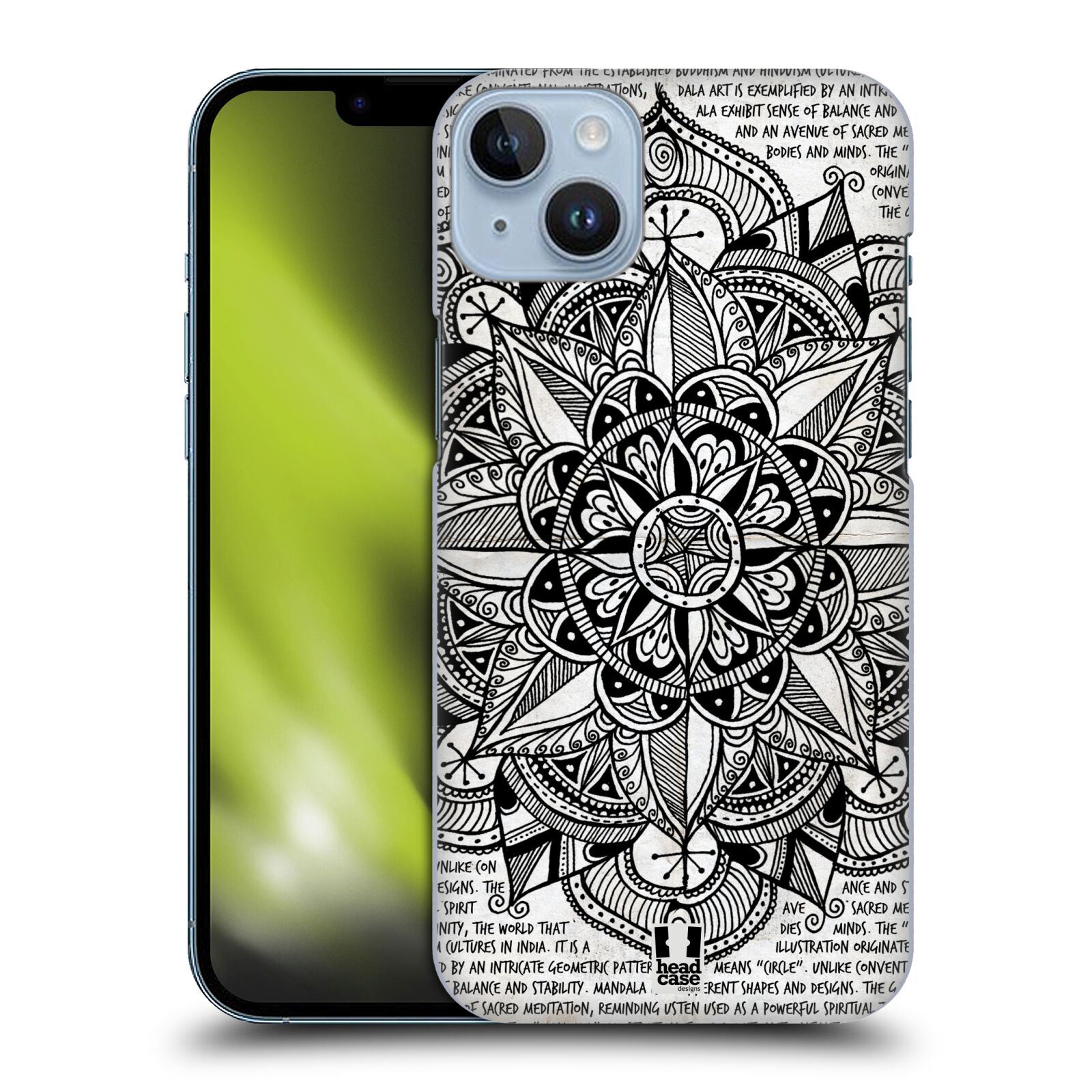 Plastové pouzdro na mobil Apple iPhone 14 Plus - Head Case - Mandala Doodle Paper