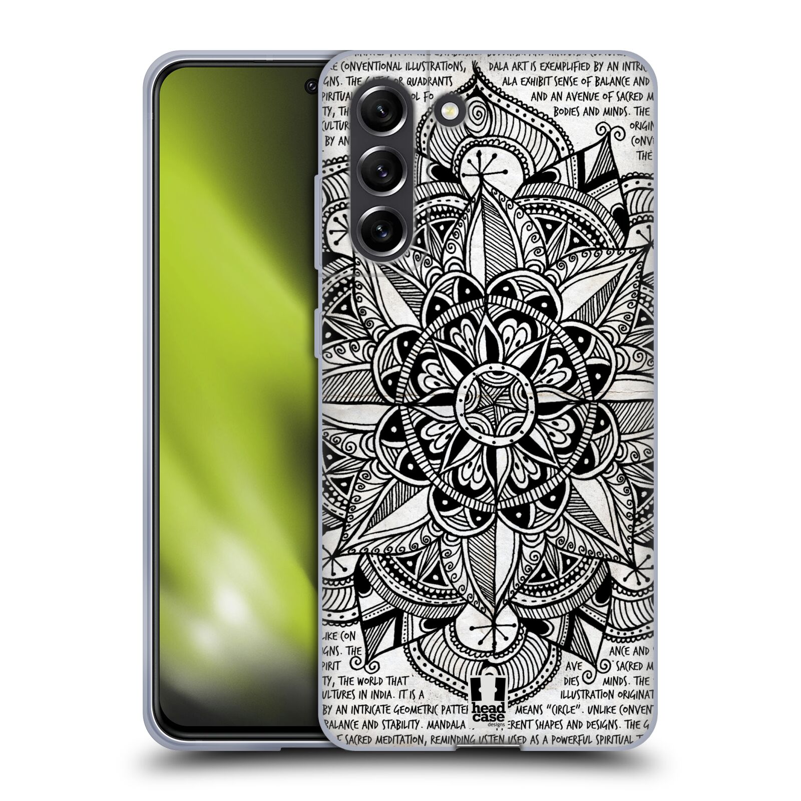Silikonové pouzdro na mobil Samsung Galaxy S21 FE 5G - Head Case - Mandala Doodle Paper (Silikonový kryt, obal, pouzdro na mobilní telefon Samsung Galaxy S21 FE 5G s motivem Mandala Doodle Paper)