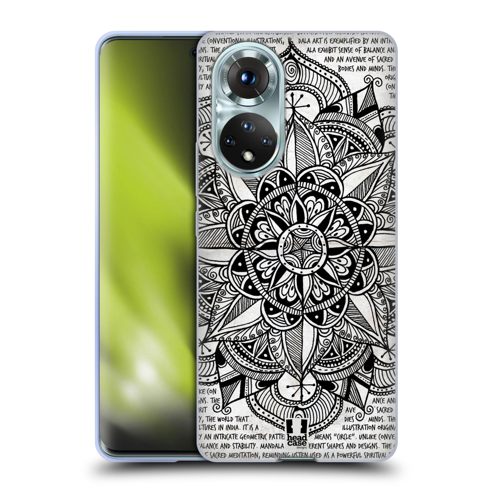Silikonové pouzdro na mobil Huawei Nova 9 / Honor 50 - Head Case - Mandala Doodle Paper (Silikonový kryt, obal, pouzdro na mobilní telefon Huawei Nova 9 / Honor 50 s motivem Mandala Doodle Paper)