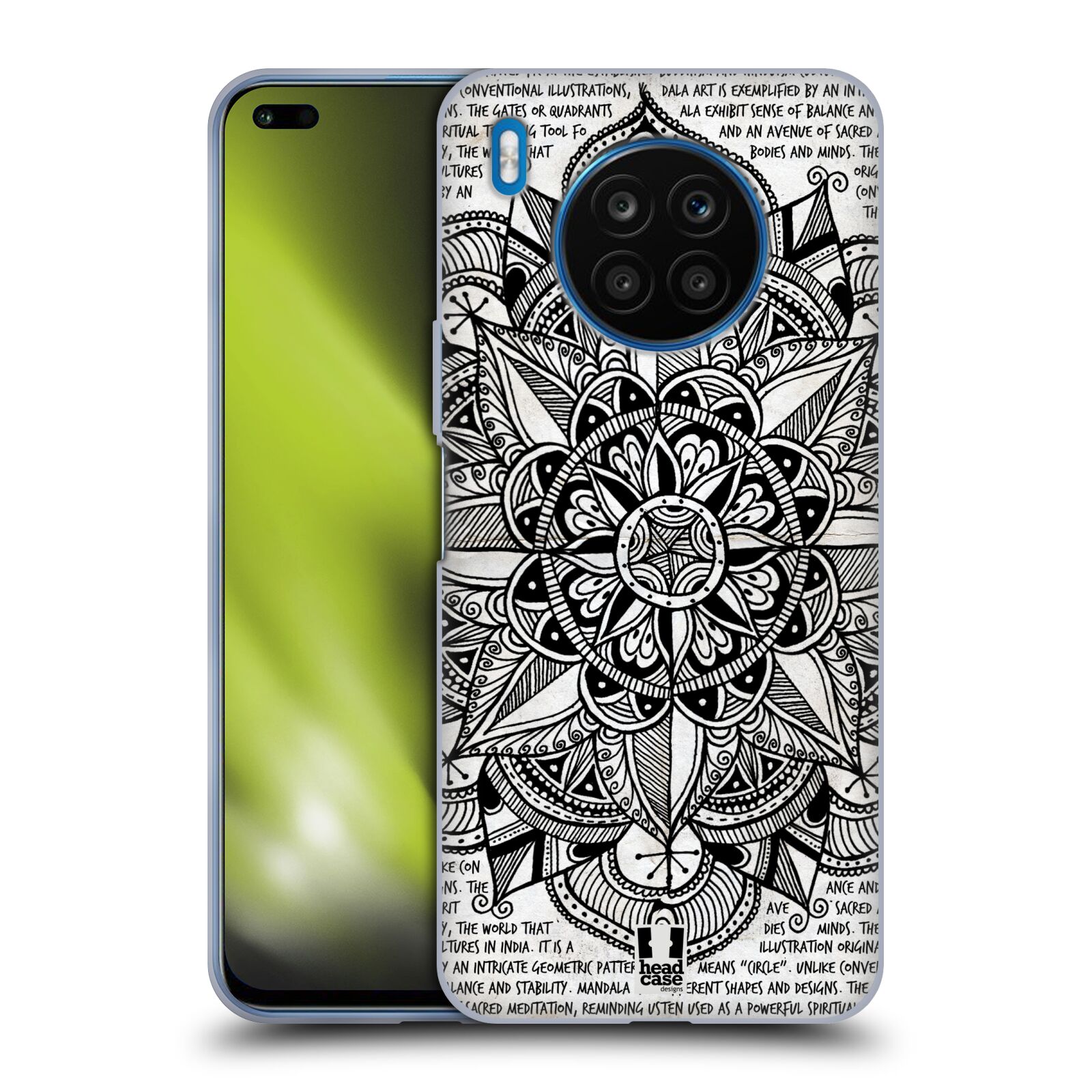 Silikonové pouzdro na mobil Huawei Nova 8i / Honor 50 Lite - Head Case - Mandala Doodle Paper