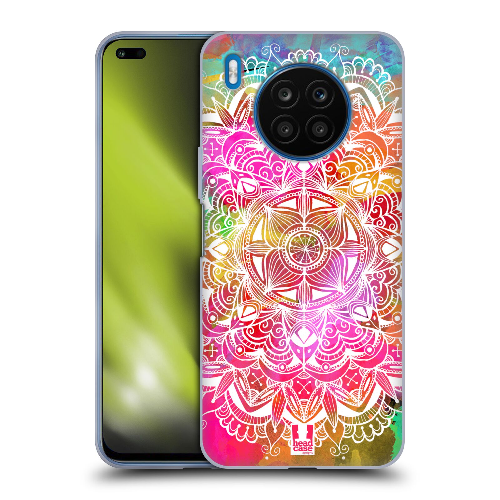 Silikonové pouzdro na mobil Huawei Nova 8i / Honor 50 Lite - Head Case - Mandala Doodle Watercolour