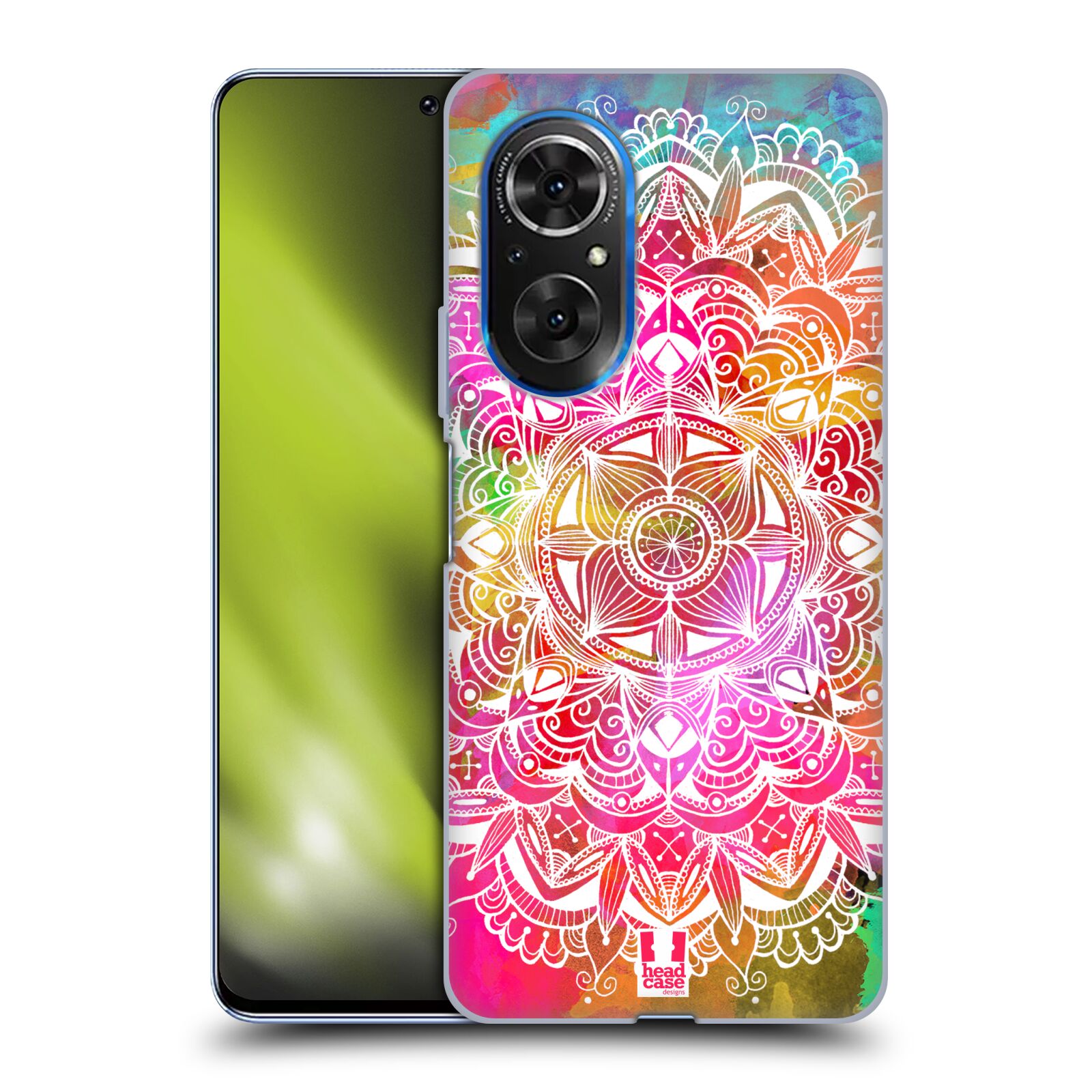 Silikonové pouzdro na mobil Huawei Nova 9 SE - Head Case - Mandala Doodle Watercolour - výprodej