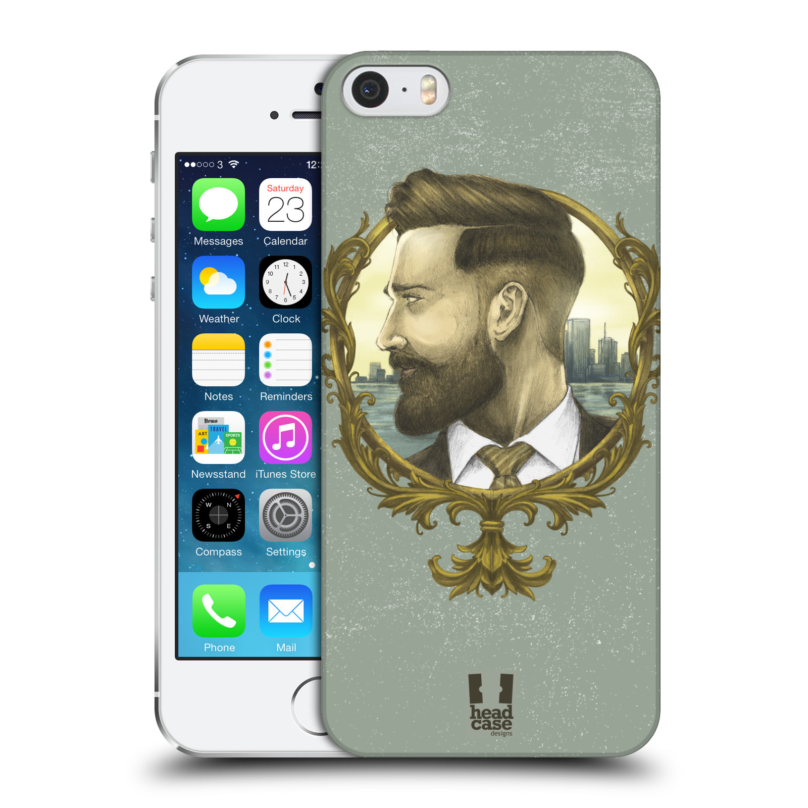 Plastové pouzdro na mobil Apple iPhone SE, 5 a 5S HEAD CASE HIPSTER GENTLEMAN