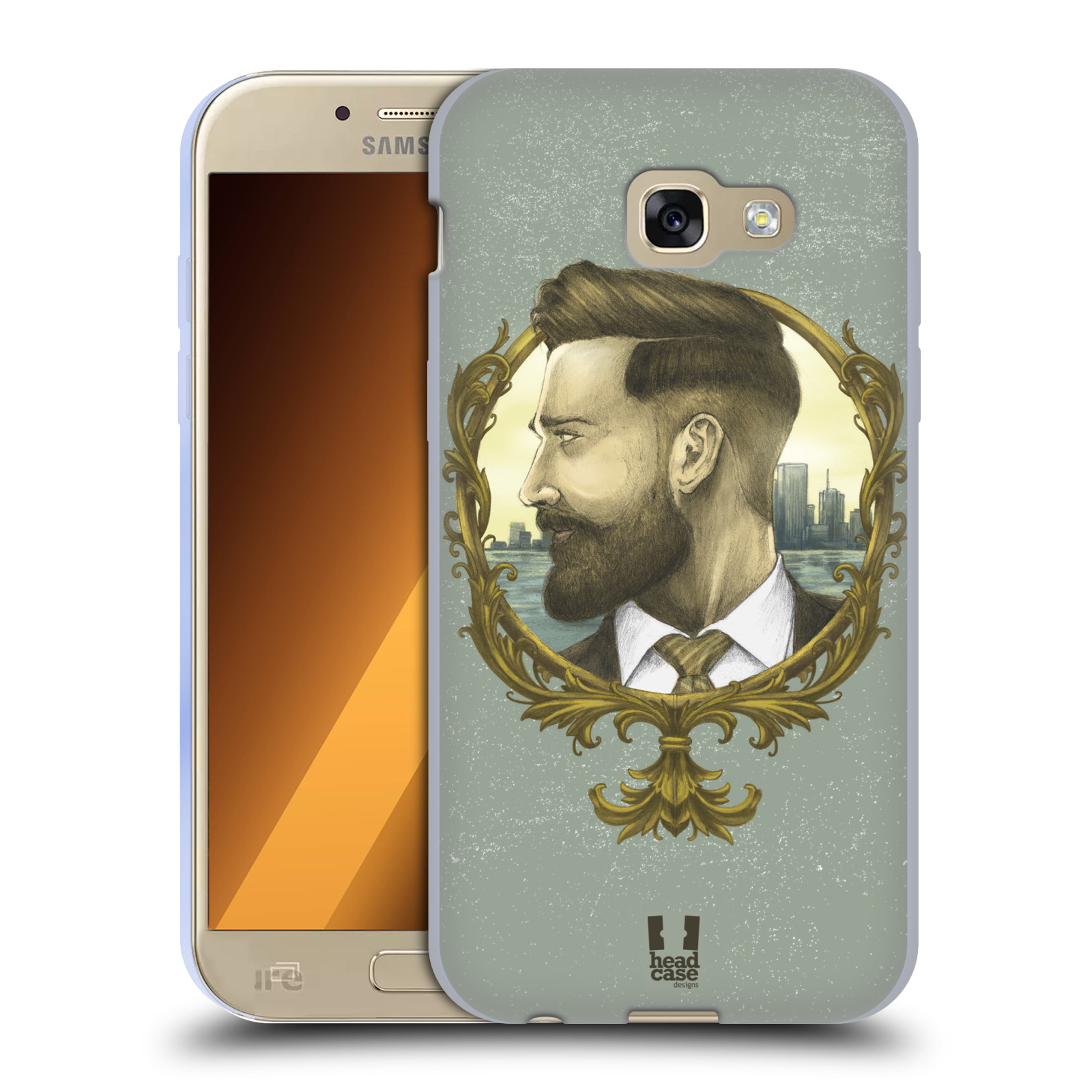 Silikonové pouzdro na mobil Samsung Galaxy A5 (2017) HEAD CASE HIPSTER GENTLEMAN