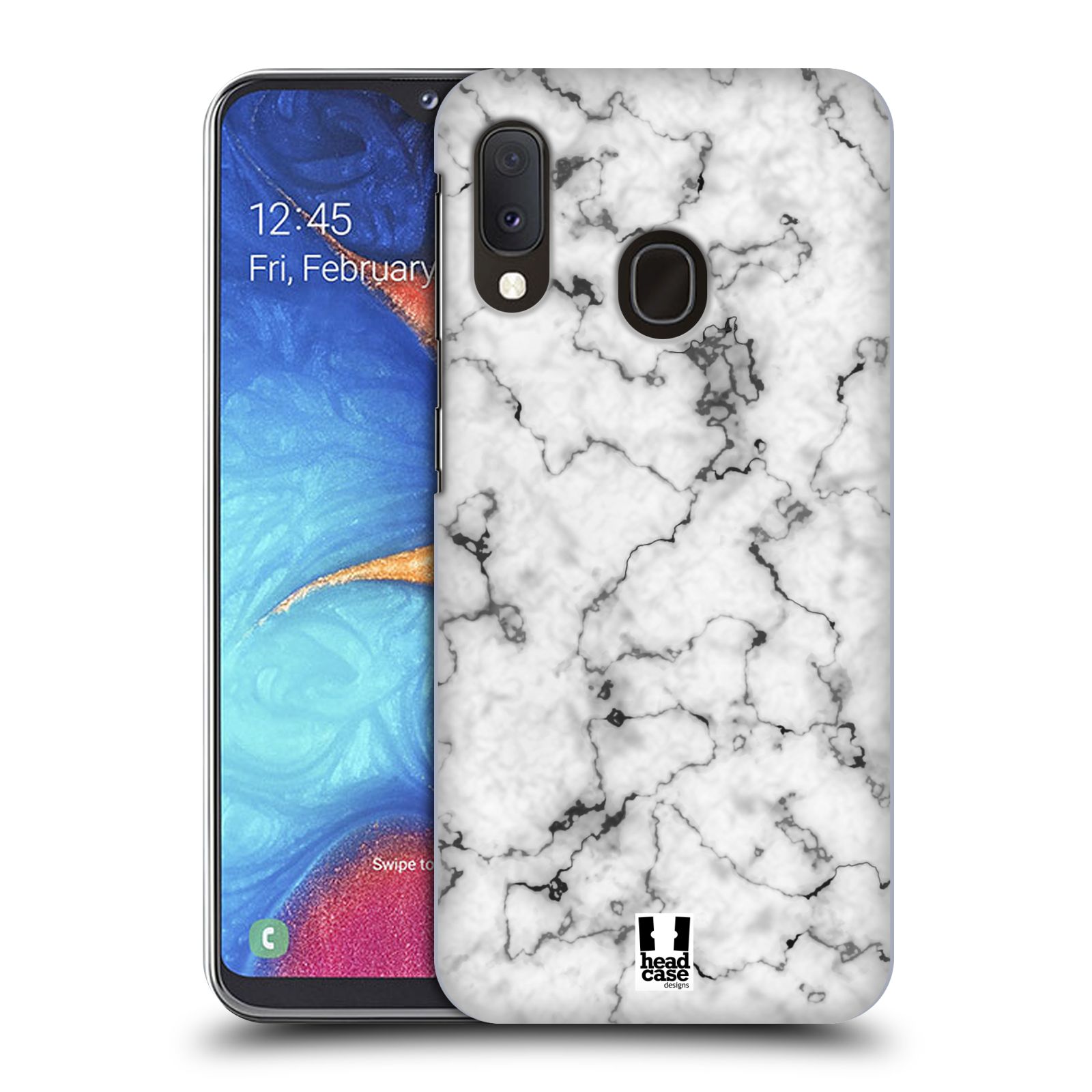 Plastové pouzdro na mobil Samsung Galaxy A20e - Head Case - Bílý mramor (Plastový kryt či obal na mobilní telefon s motivem Bílý mramor pro Samsung Galaxy A20e A202F Dual SIM)