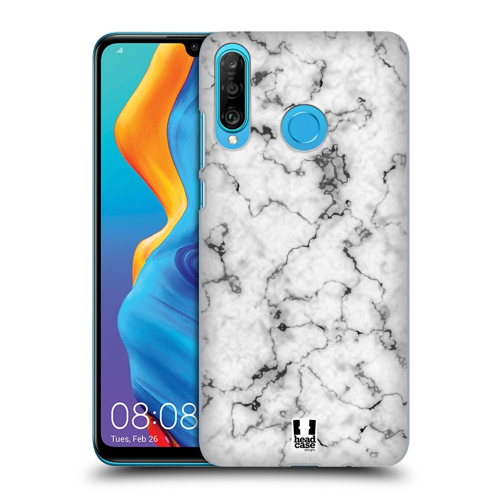 Plastové pouzdro na mobil Huawei P30 Lite - Head Case - Bílý mramor (Plastový kryt či obal na mobilní telefon s motivem Bílý mramor pro Huawei P30 Lite Dual Sim (MAR-L01A, MAR-L21A, MAR-LX1A))