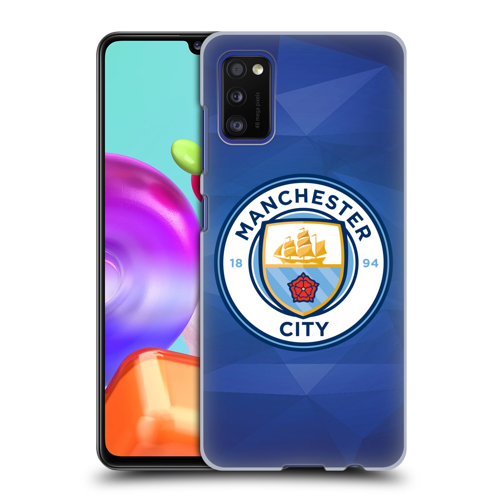 Plastové pouzdro na mobil Samsung Galaxy A41 - Head Case - Manchester City FC - Modré nové logo