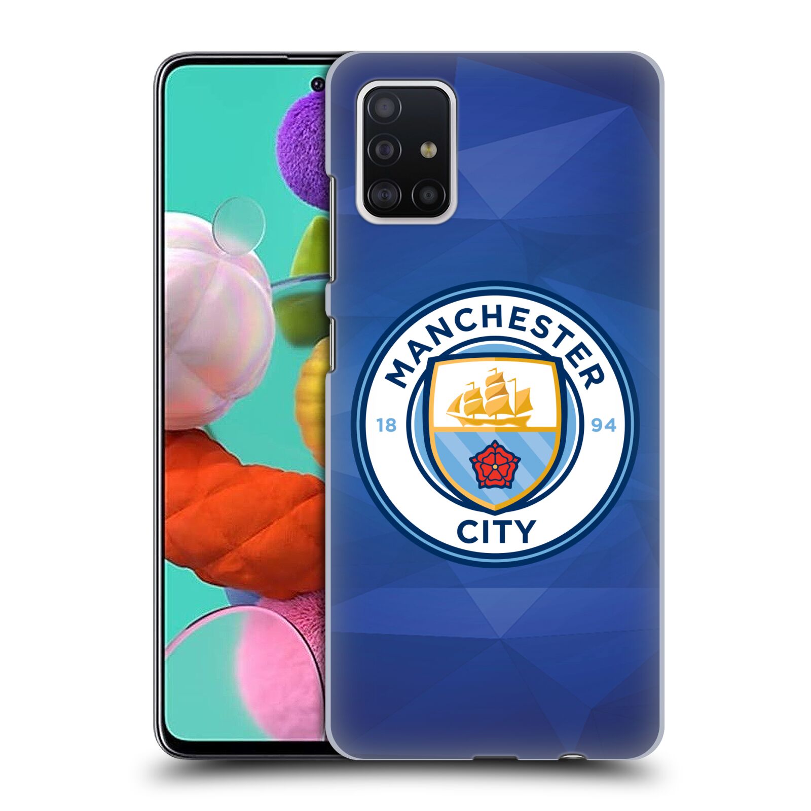 Plastové pouzdro na mobil Samsung Galaxy A51 - Head Case - Manchester City FC - Modré nové logo