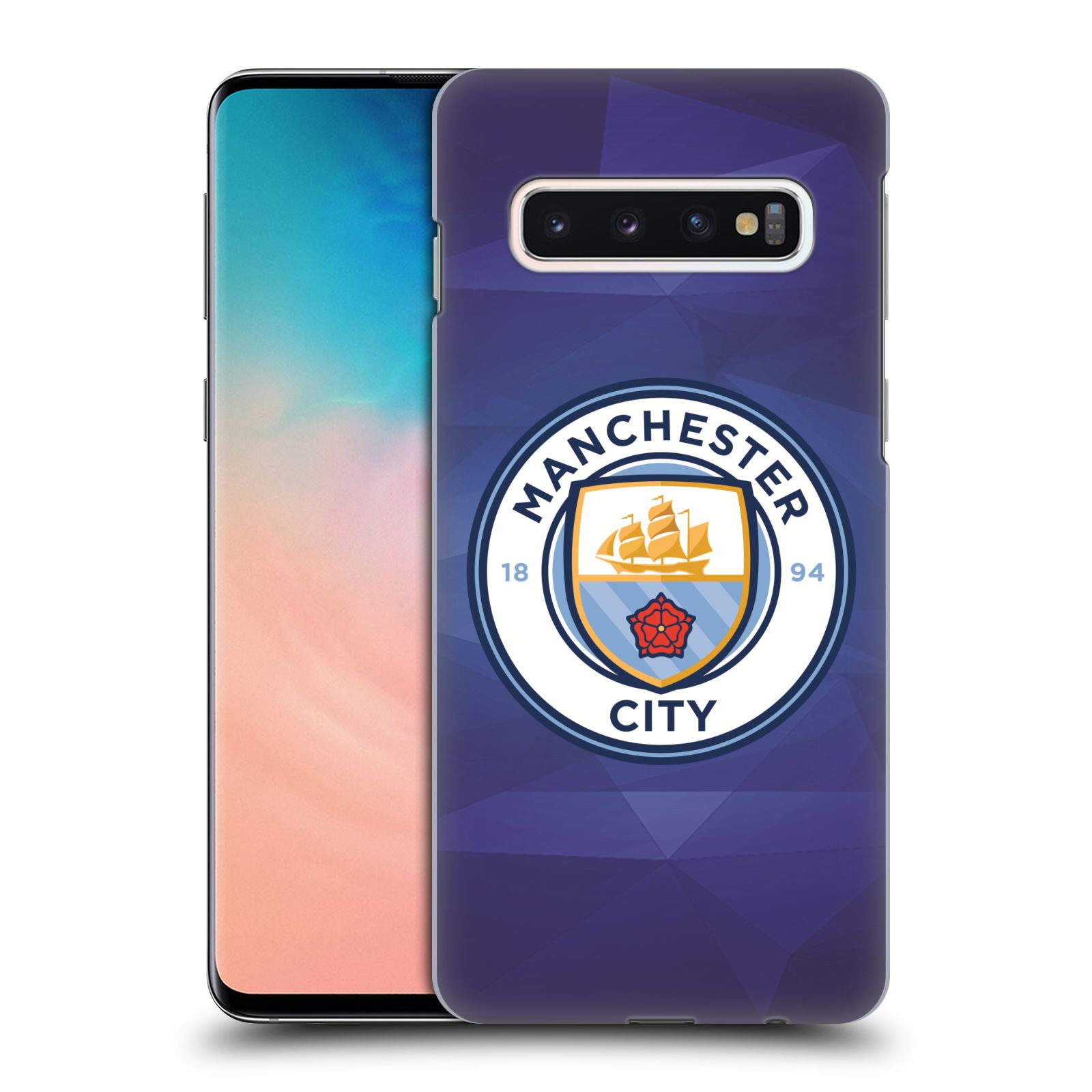 Plastové pouzdro na mobil Samsung Galaxy S10 - Head Case - Manchester City FC - Modré nové logo