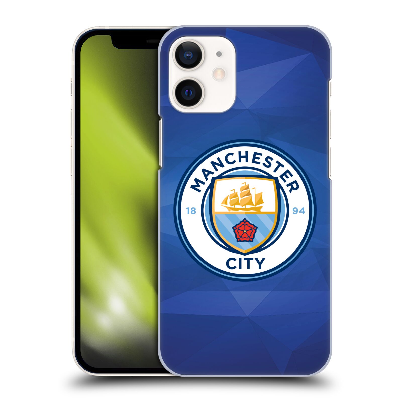 Plastové pouzdro na mobil Apple iPhone 12 Mini - Head Case - Manchester City FC - Modré nové logo