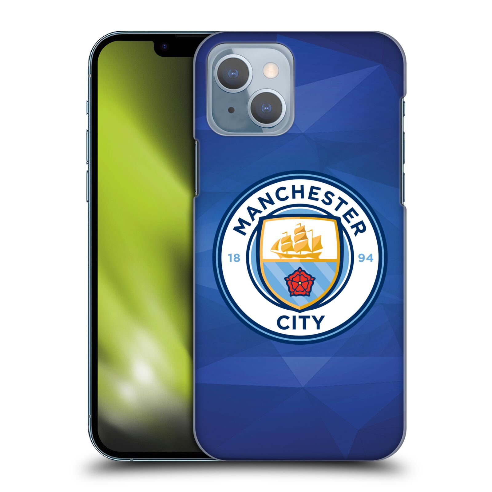 Plastové pouzdro na mobil Apple iPhone 14 - Head Case - Manchester City FC - Modré nové logo