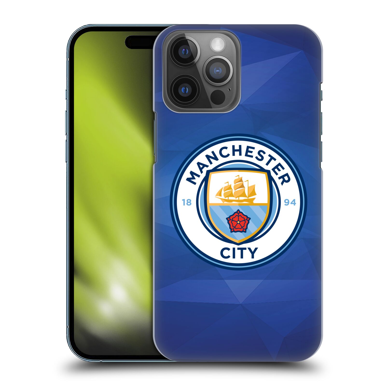 Plastové pouzdro na mobil Apple iPhone 14 Pro Max - Head Case - Manchester City FC - Modré nové logo