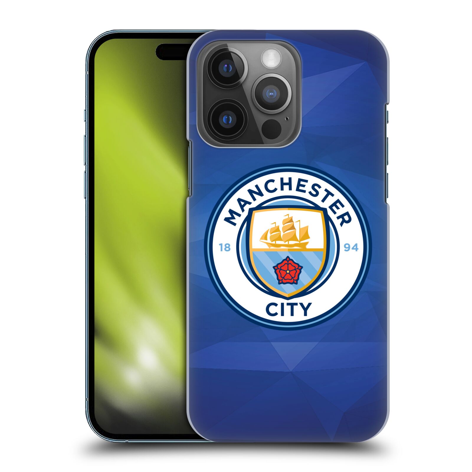 Plastové pouzdro na mobil Apple iPhone 14 Pro - Head Case - Manchester City FC - Modré nové logo