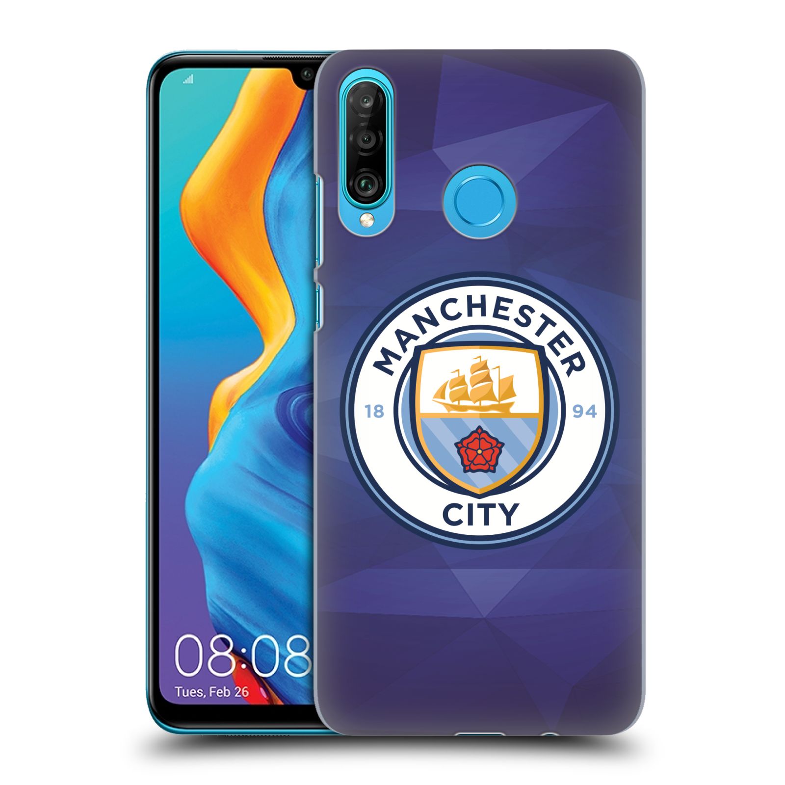Plastové pouzdro na mobil Huawei P30 Lite - Head Case - Manchester City FC - Modré nové logo