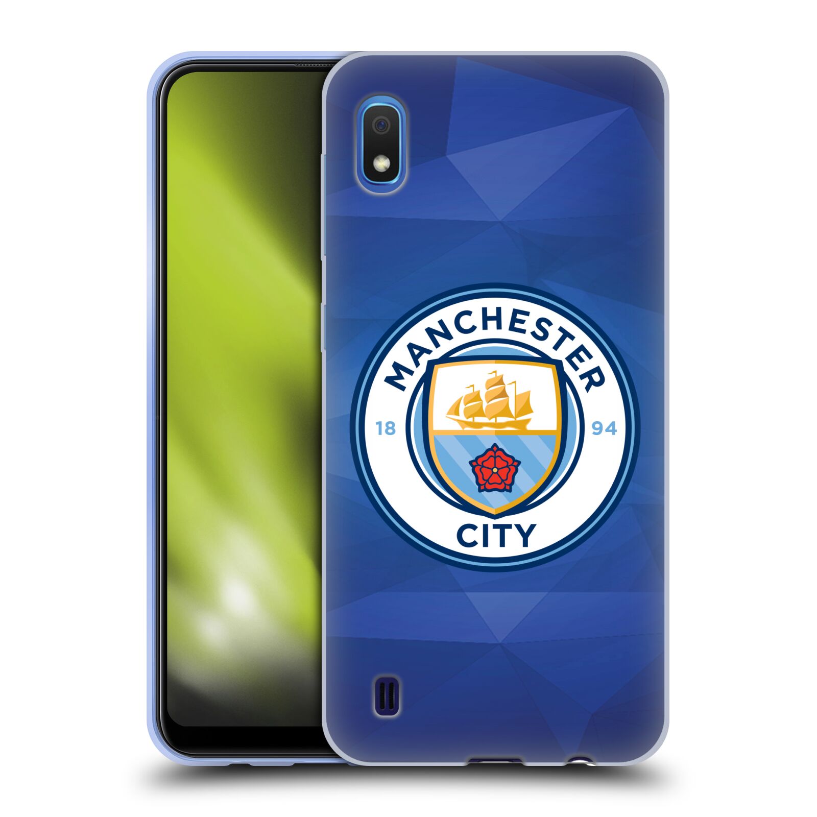 Silikonové pouzdro na mobil Samsung Galaxy A10 - Head Case - Manchester City FC - Modré nové logo