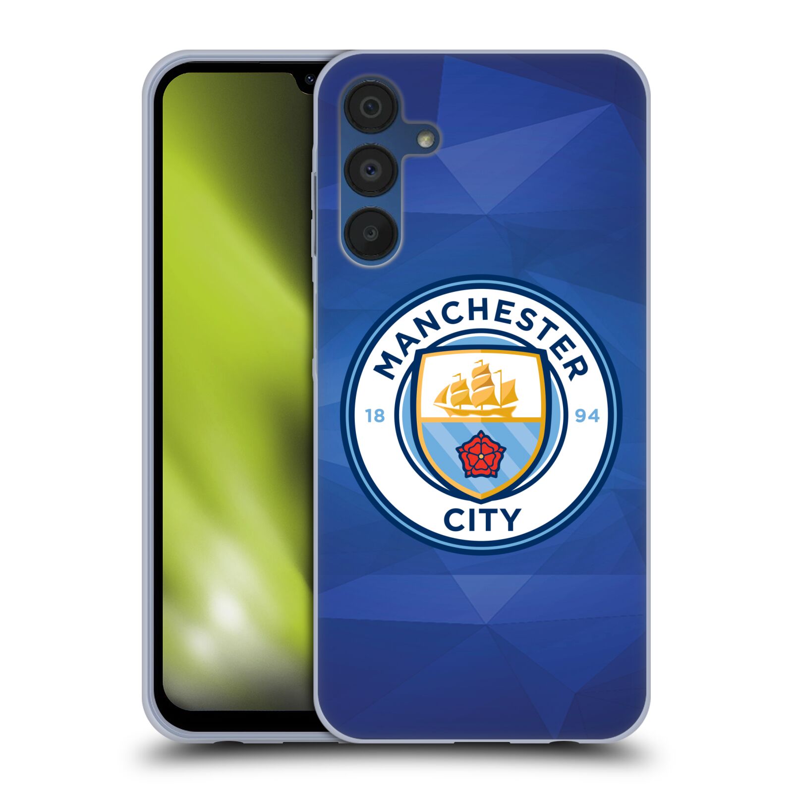 Silikonové pouzdro na mobil Samsung Galaxy A15 / A15 5G - Head Case - Manchester City FC - Modré nové logo (Silikonový kryt, obal, pouzdro na mobilní telefon Samsung Galaxy A15 / A15 5G s motivem Manchester City FC - Modré nové logo)