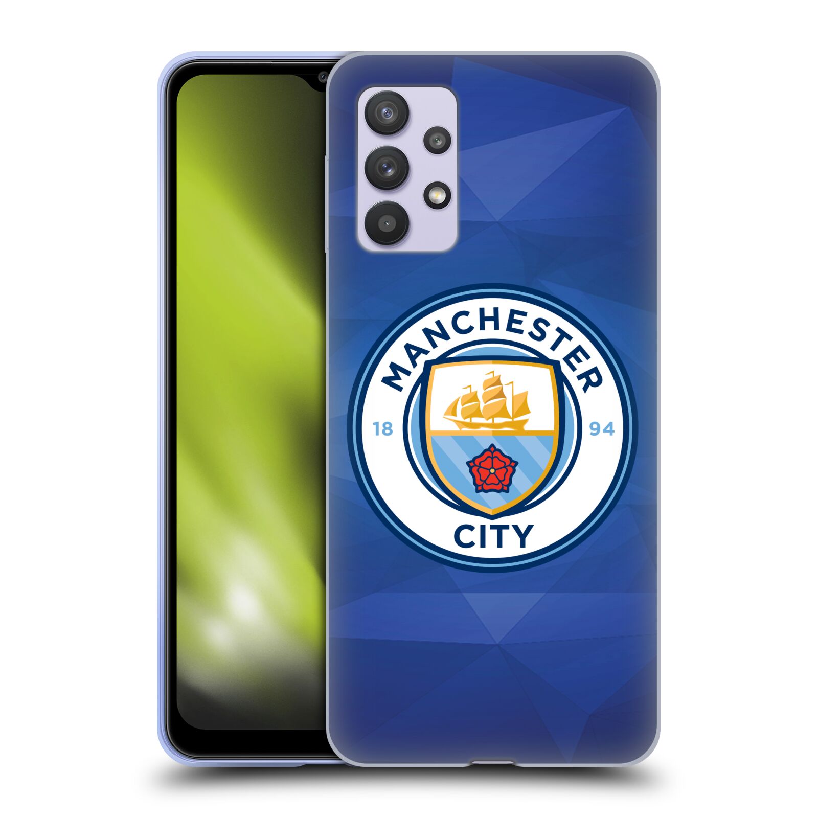 Silikonové pouzdro na mobil Samsung Galaxy A32 5G - Head Case - Manchester City FC - Modré nové logo