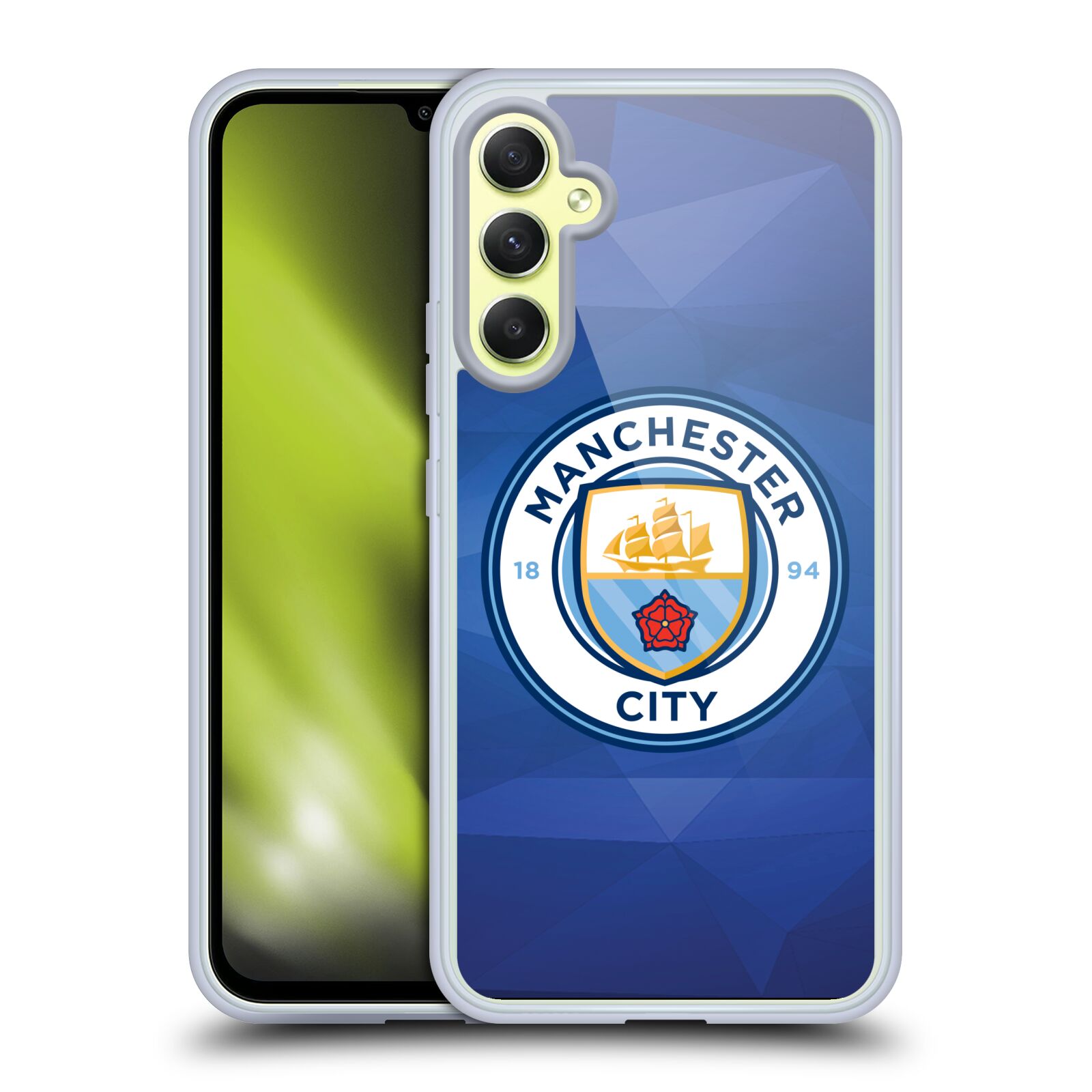Silikonové pouzdro na mobil Samsung Galaxy A34 5G - Head Case - Manchester City FC - Modré nové logo