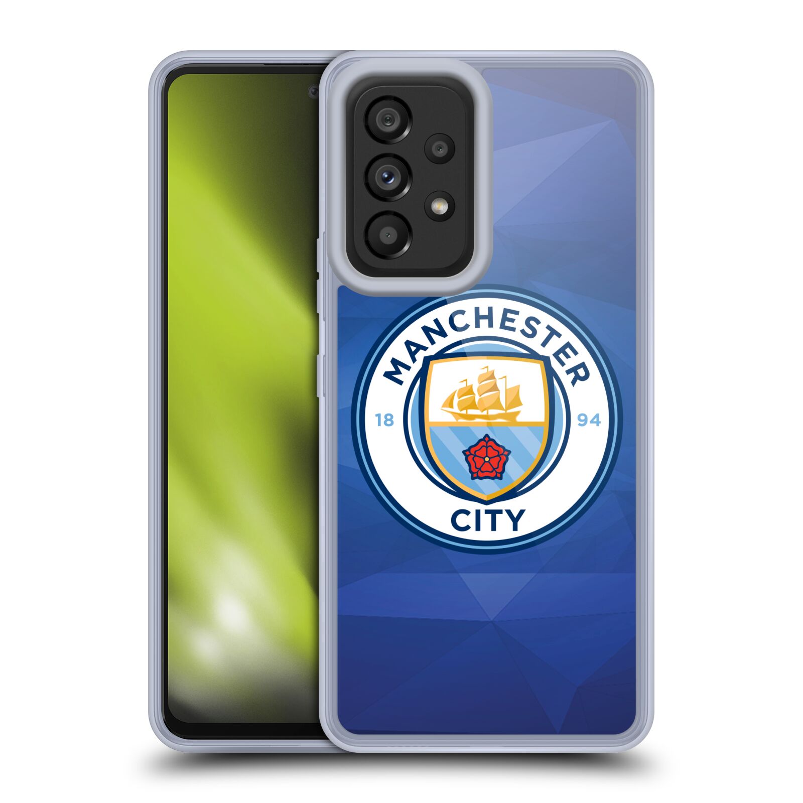 Silikonové pouzdro na mobil Samsung Galaxy A53 5G - Head Case - Manchester City FC - Modré nové logo (Silikonový kryt, obal, pouzdro na mobilní telefon Samsung Galaxy A53 5G s motivem Manchester City FC - Modré nové logo)