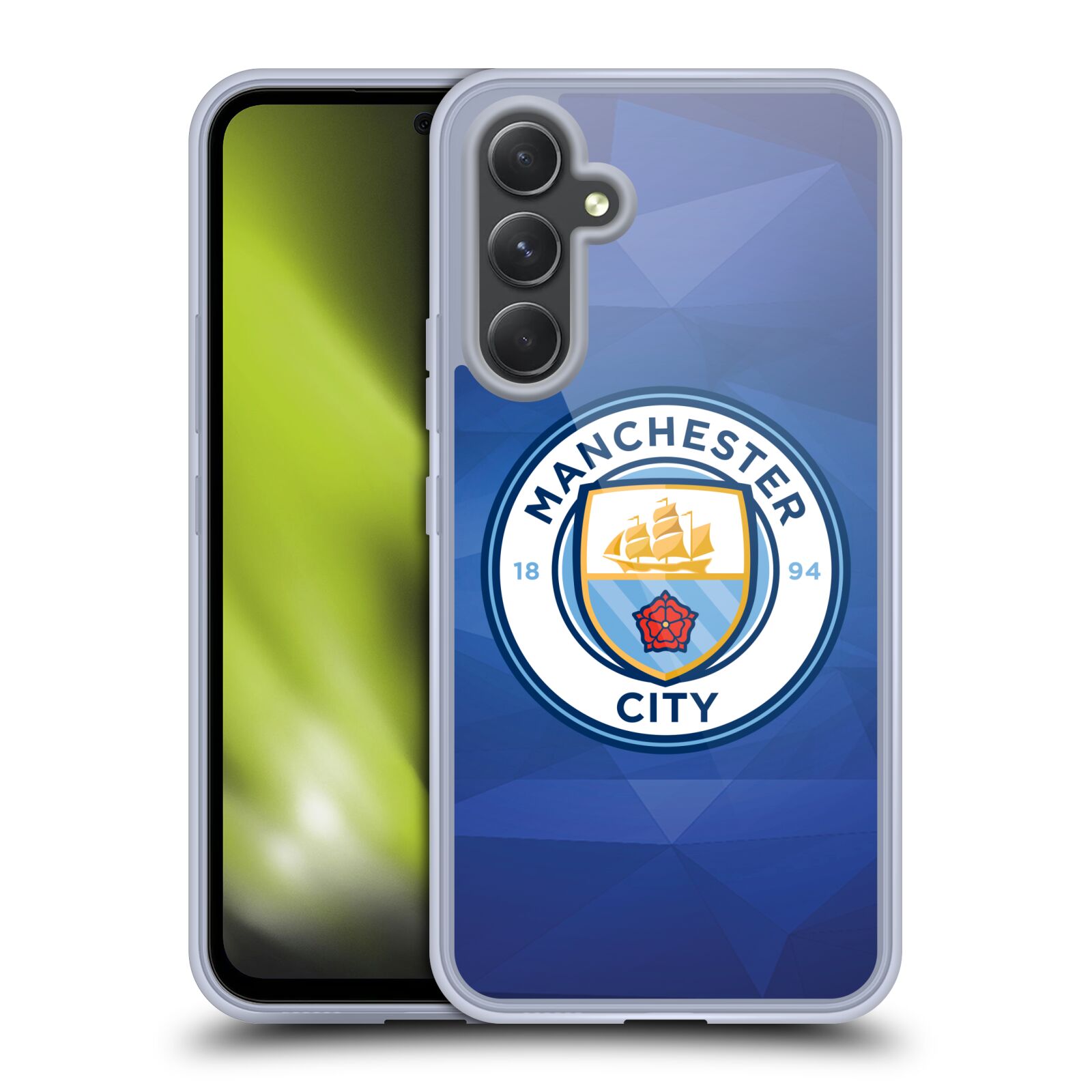 Silikonové pouzdro na mobil Samsung Galaxy A54 5G - Head Case - Manchester City FC - Modré nové logo (Silikonový kryt, obal, pouzdro na mobilní telefon Samsung Galaxy A54 5G s motivem Manchester City FC - Modré nové logo)