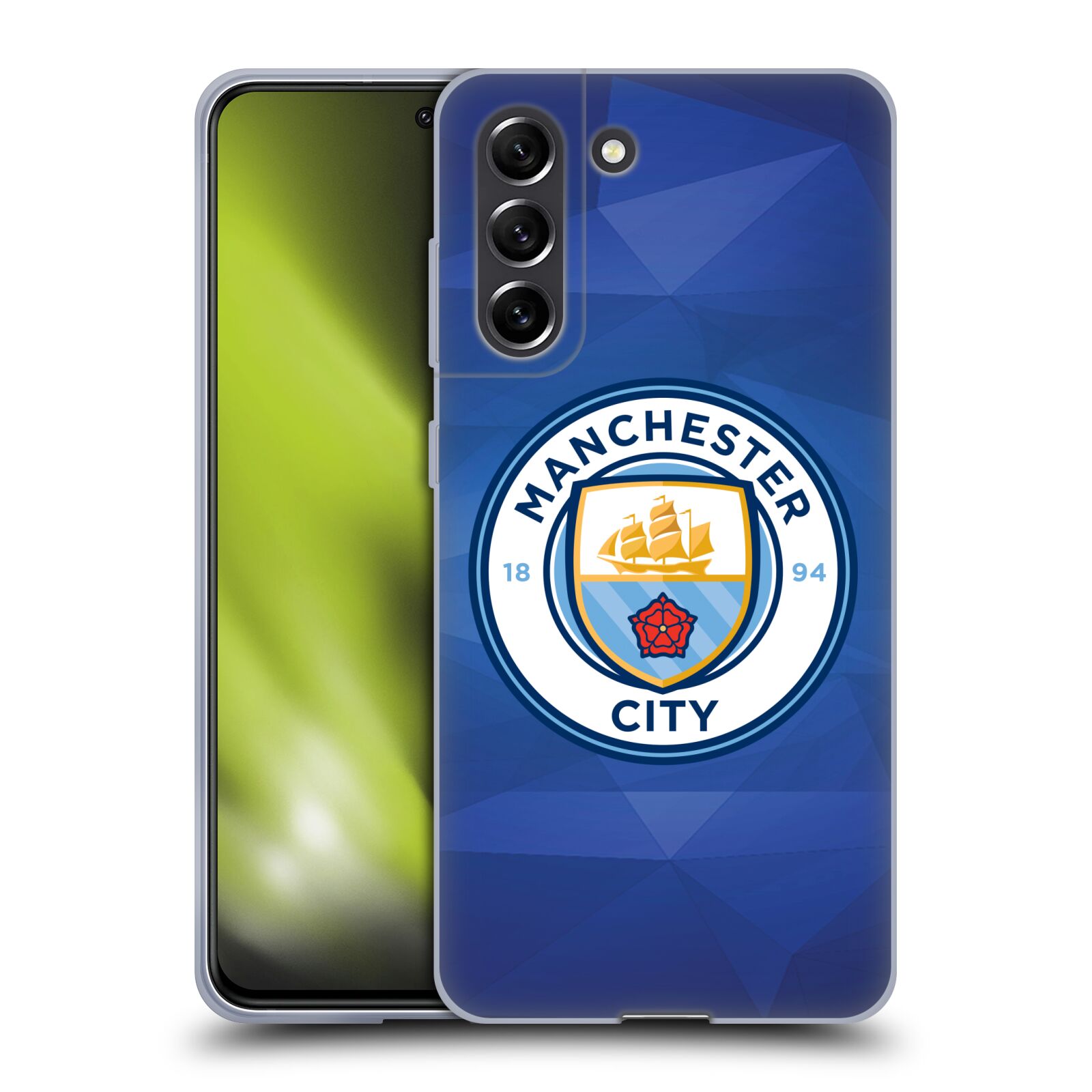 Silikonové pouzdro na mobil Samsung Galaxy S21 FE 5G - Head Case - Manchester City FC - Modré nové logo