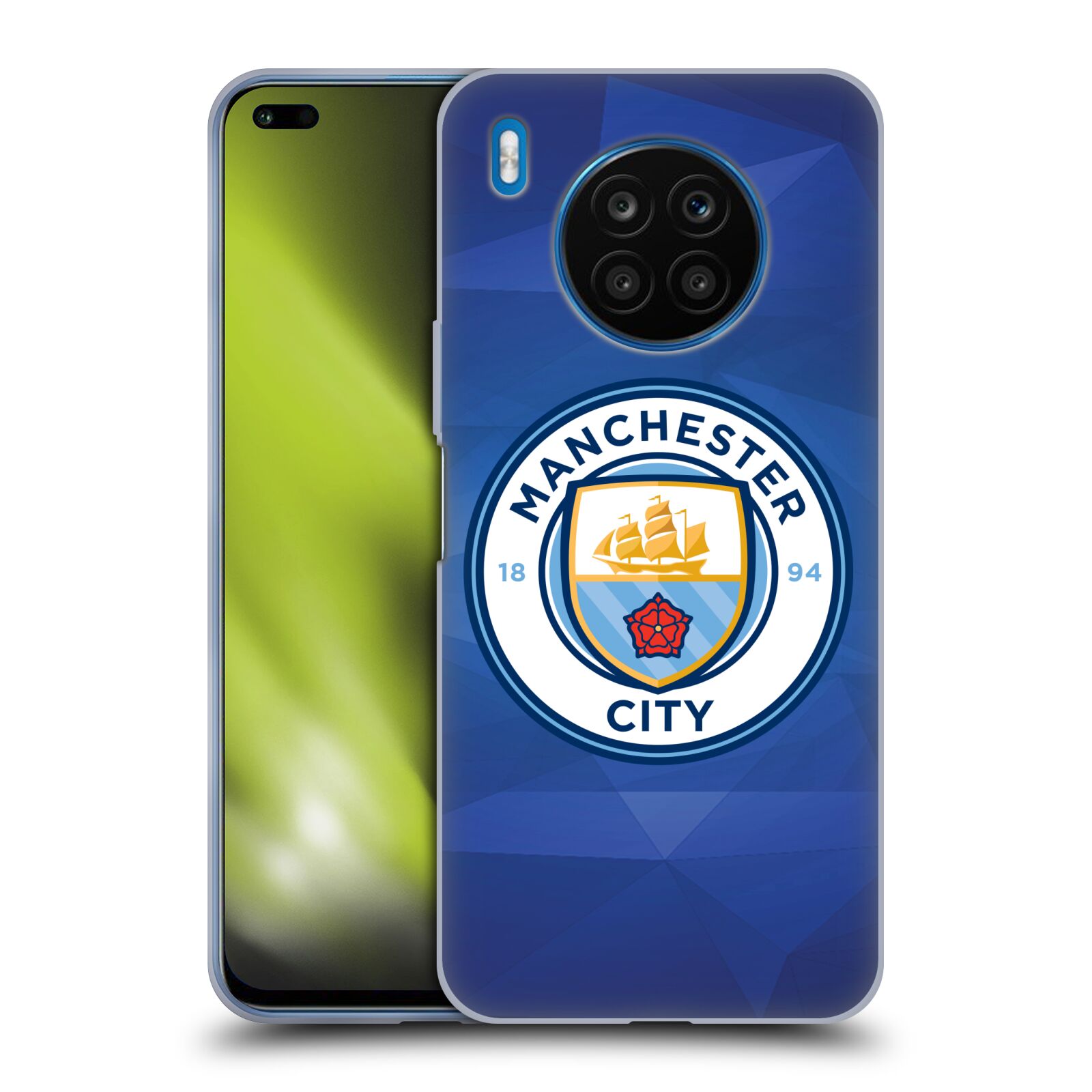 Silikonové pouzdro na mobil Huawei Nova 8i / Honor 50 Lite - Head Case - Manchester City FC - Modré nové logo