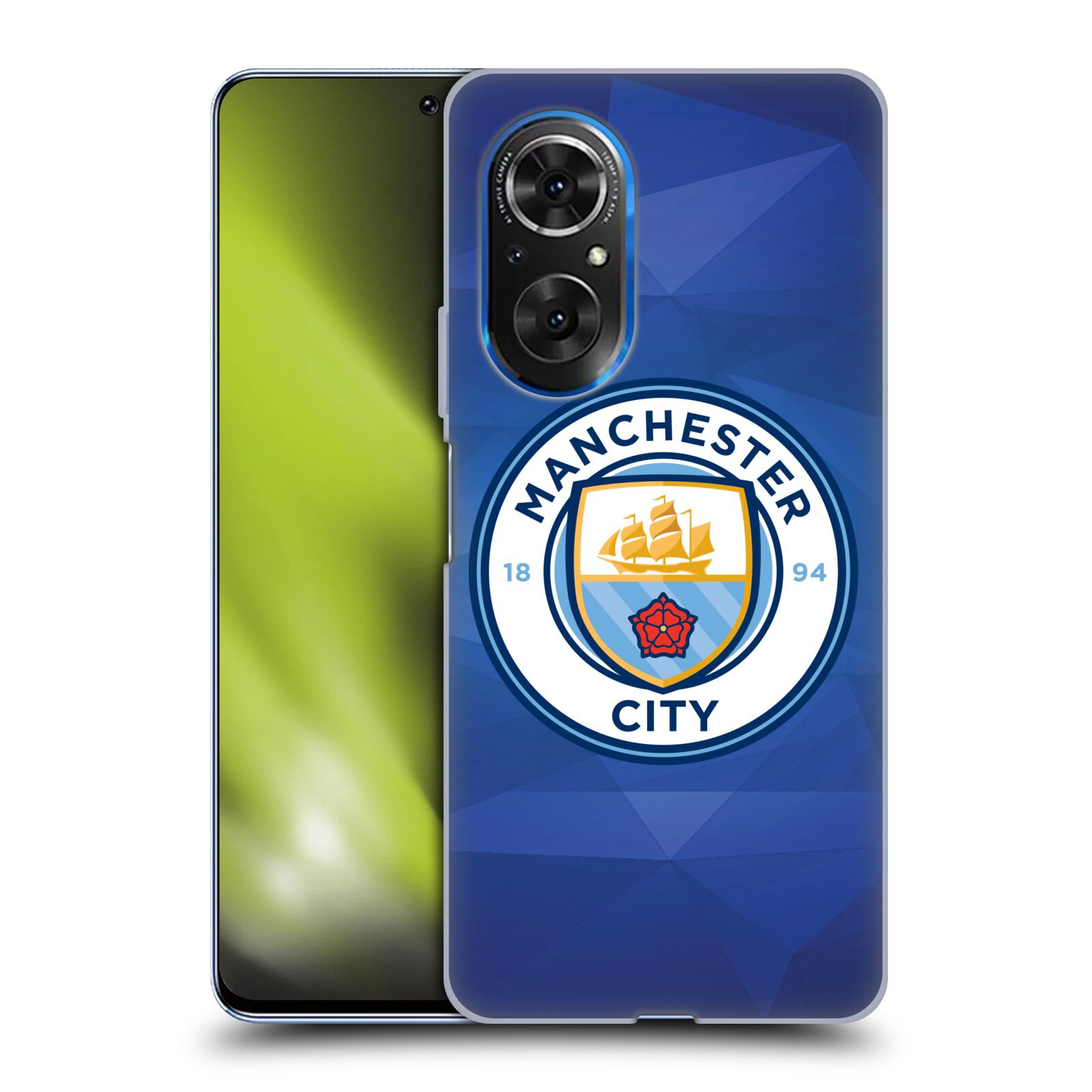 Silikonové pouzdro na mobil Huawei Nova 9 SE - Head Case - Manchester City FC - Modré nové logo