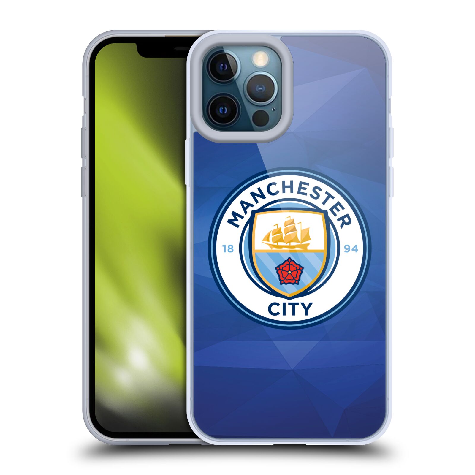 Silikonové pouzdro na mobil Apple iPhone 12 Pro Max - Head Case - Manchester City FC - Modré nové logo