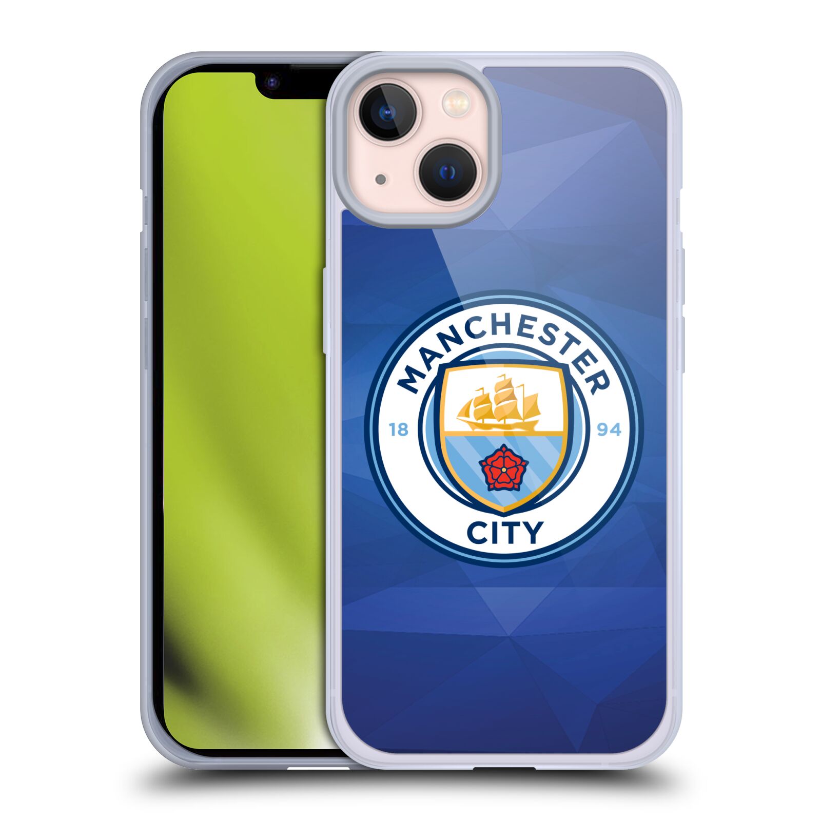 Silikonové pouzdro na mobil Apple iPhone 13 - Head Case - Manchester City FC - Modré nové logo